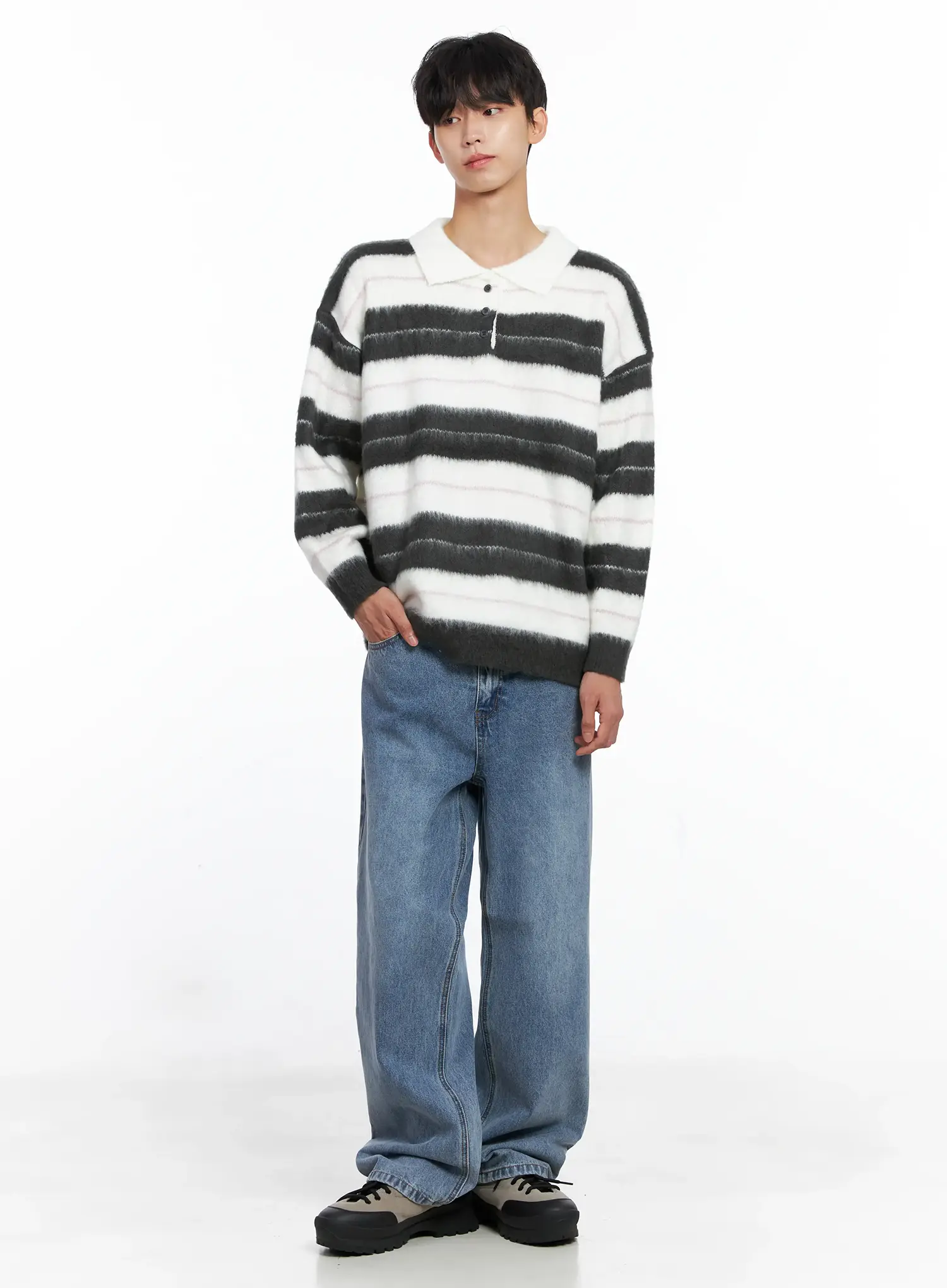 Men's Casual Relaxed Fit Jeans IS519 - Image 11