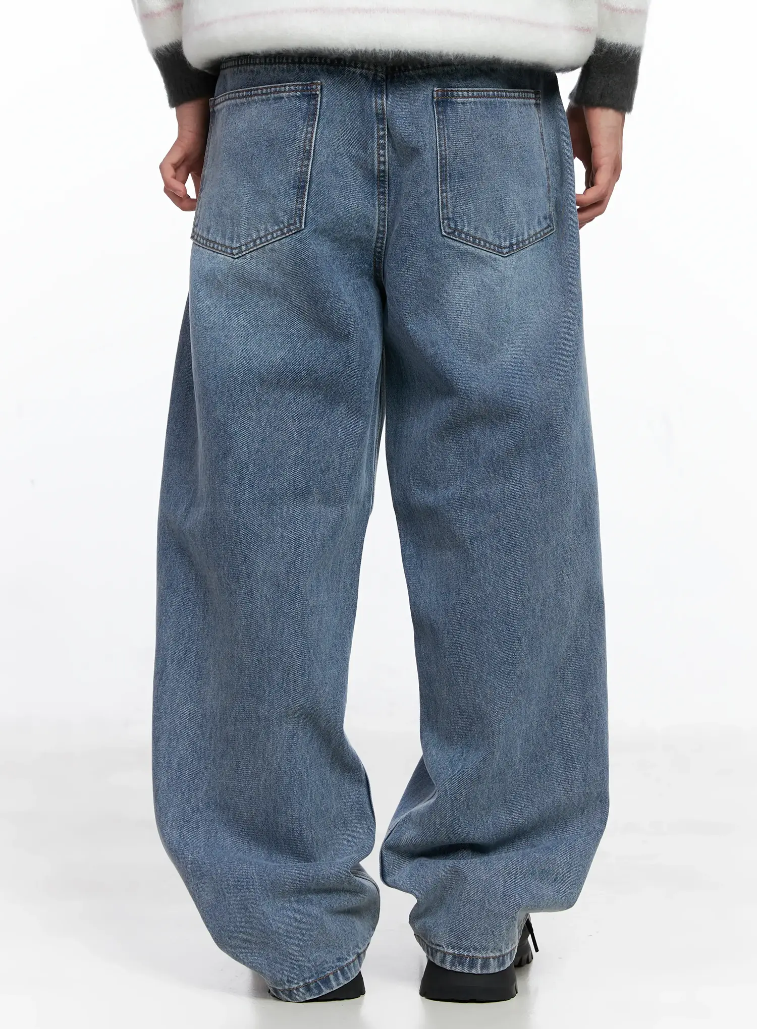 Men's Casual Relaxed Fit Jeans IS519 - Image 8