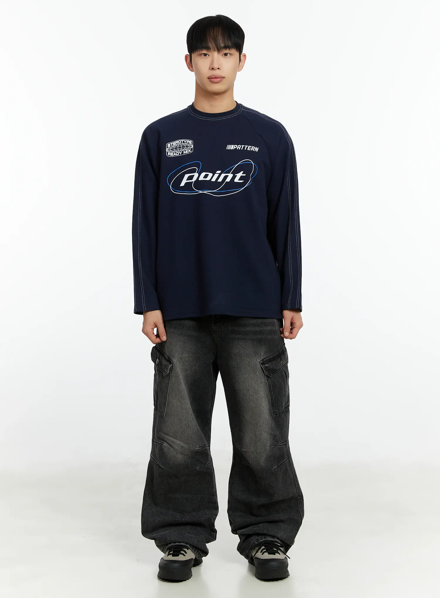 Men's Casual Streetwear Long Sleeve Tee IF510 - Image 3