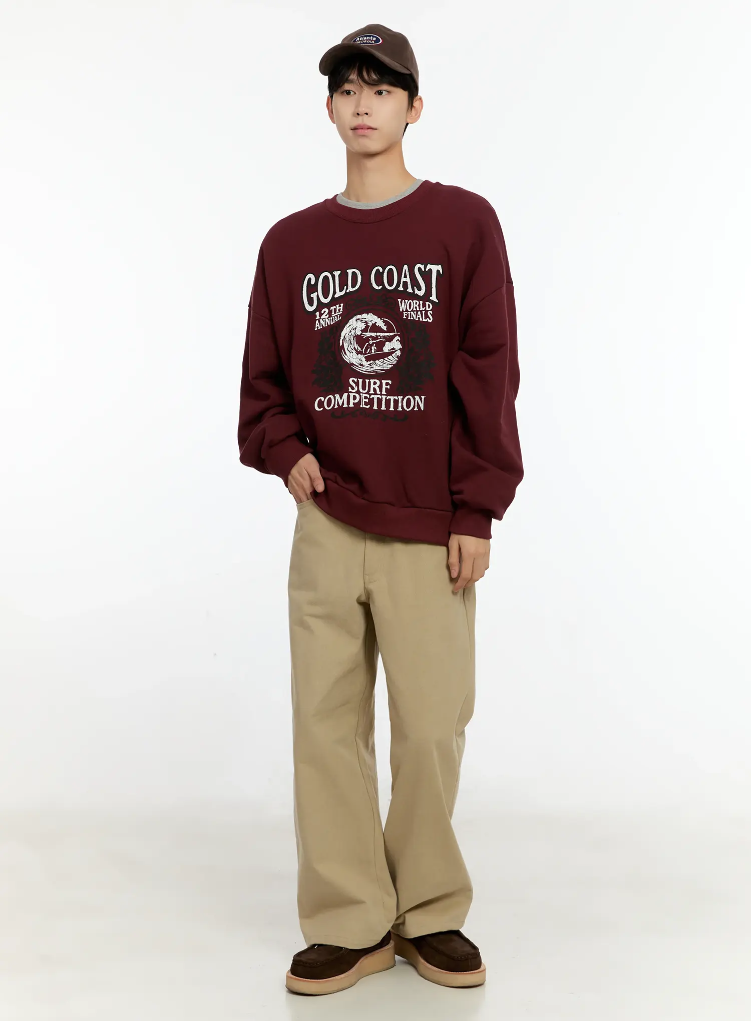 Men's Casual Surf Print Crewneck IN503 - Image 11