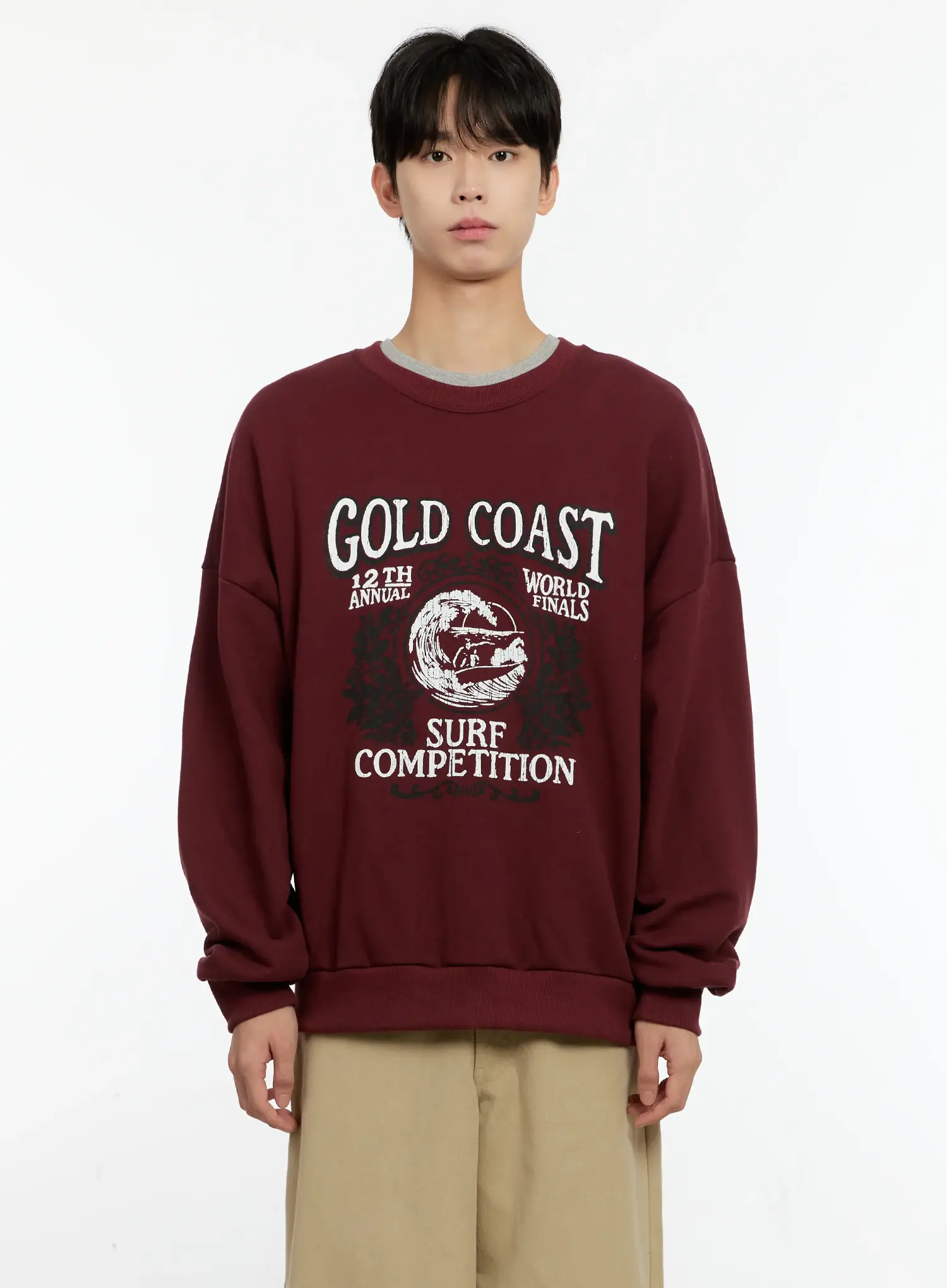 Men's Casual Surf Print Crewneck IN503 - Image 12