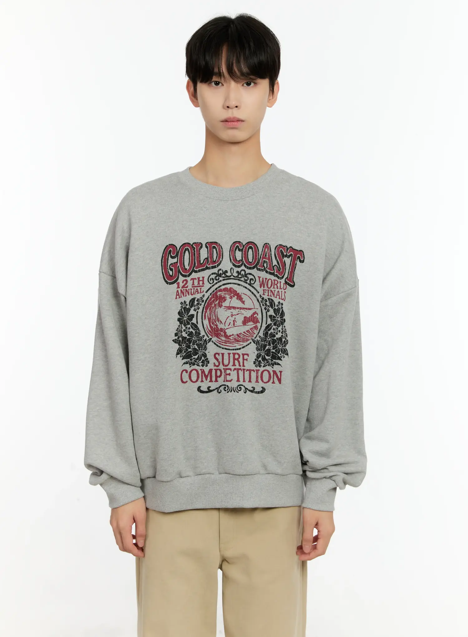 Men's Casual Surf Print Crewneck IN503 - Image 13