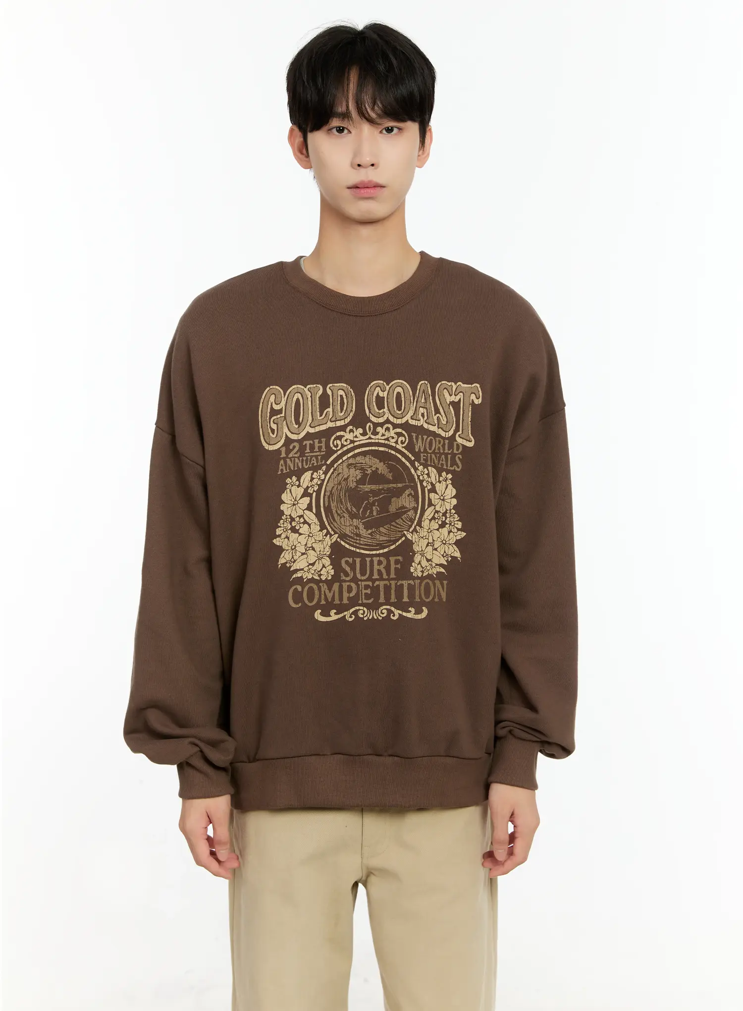 Men's Casual Surf Print Crewneck IN503 - Image 14