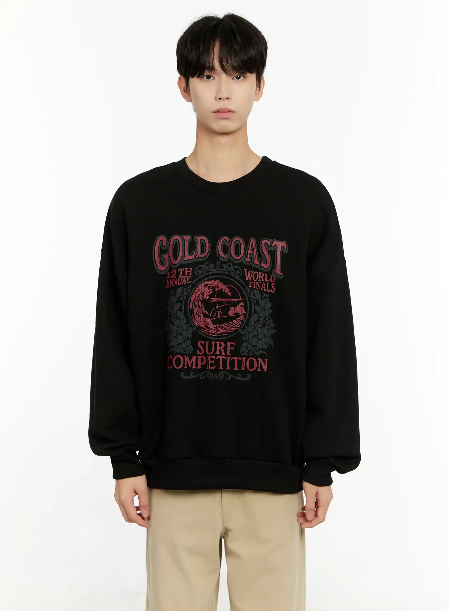 Men's Casual Surf Print Crewneck IN503 - Image 15