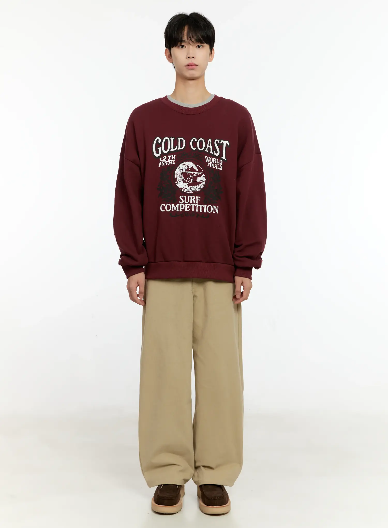 Men's Casual Surf Print Crewneck IN503 - Image 3