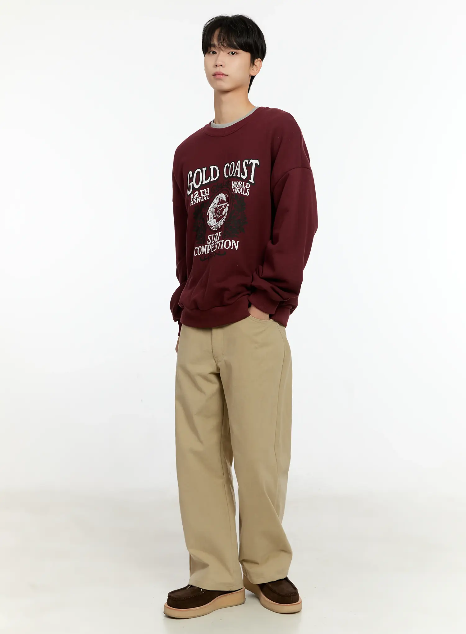 Men's Casual Surf Print Crewneck IN503 - Image 8