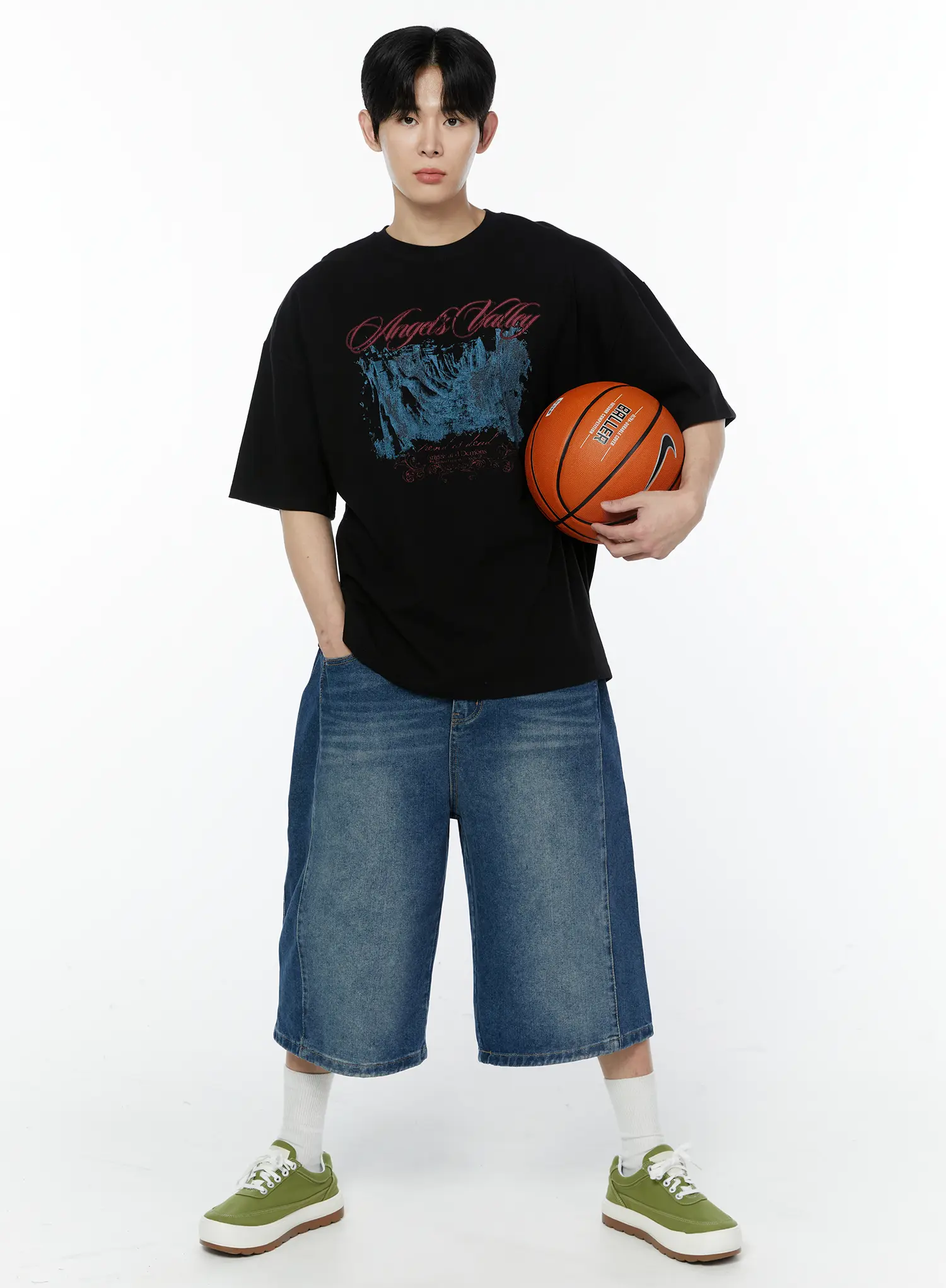 Men's Casual Wide-Leg Bermuda Jeans IA527 - Image 4