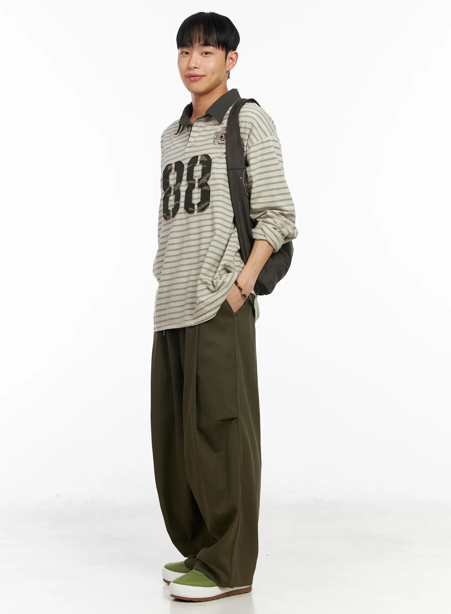 Men's Casual Wide-Leg Cotton Trousers IA501 - Image 3