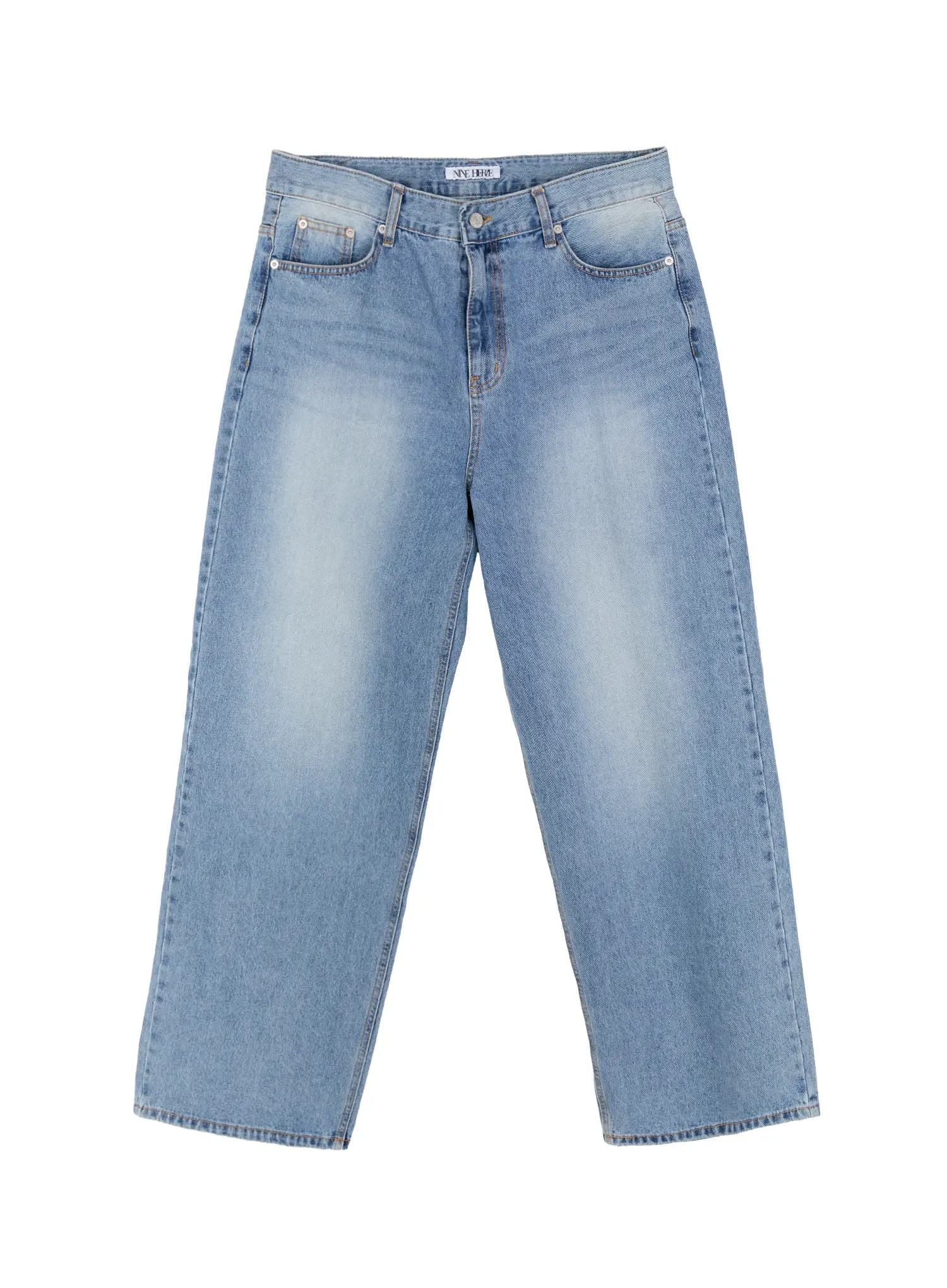 Men's Casual Wide Leg Washed Jeans IG519 - Image 14