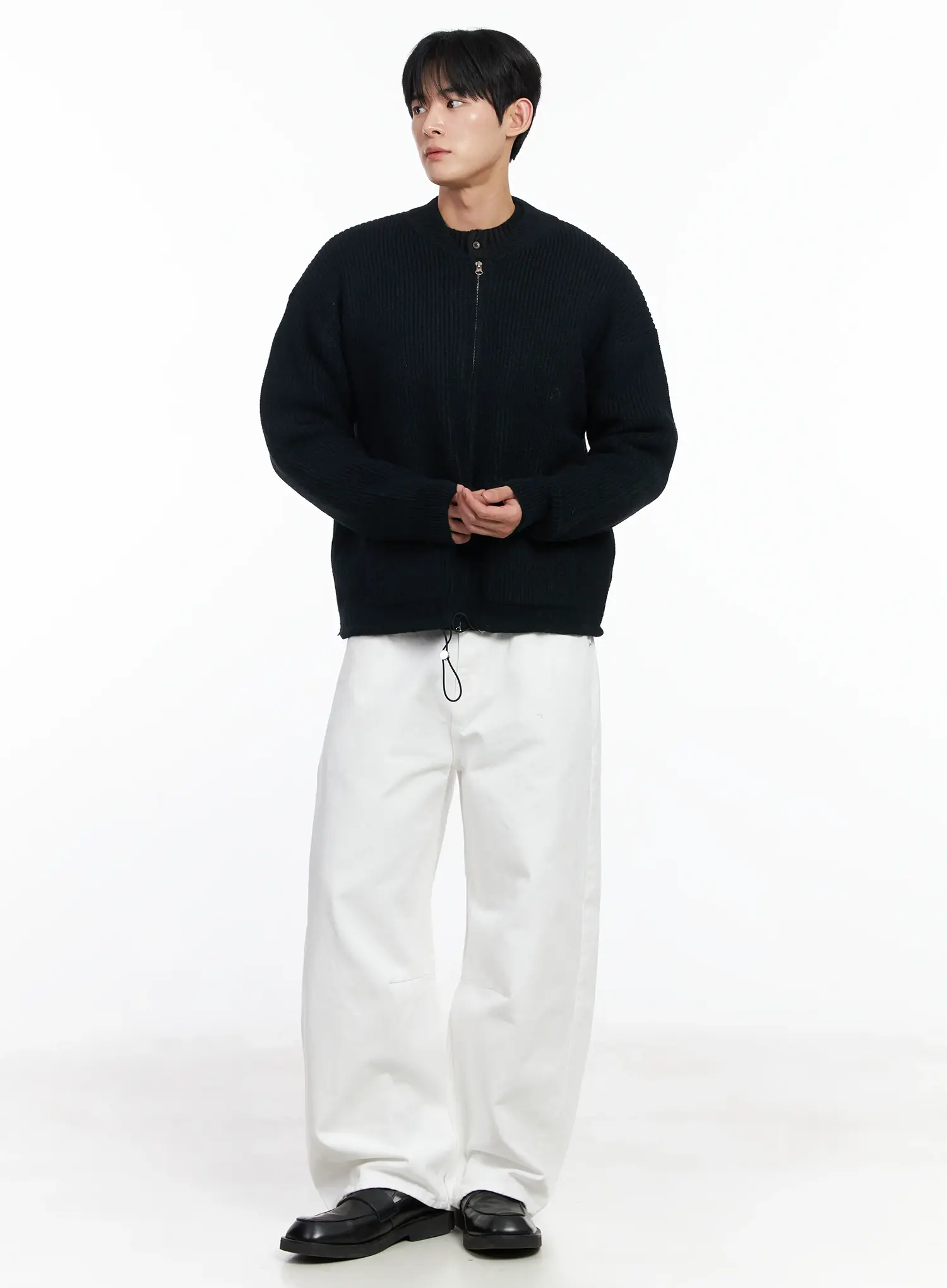 Men's Casual Zip-Up Knit Cardigan IJ521 - Image 11