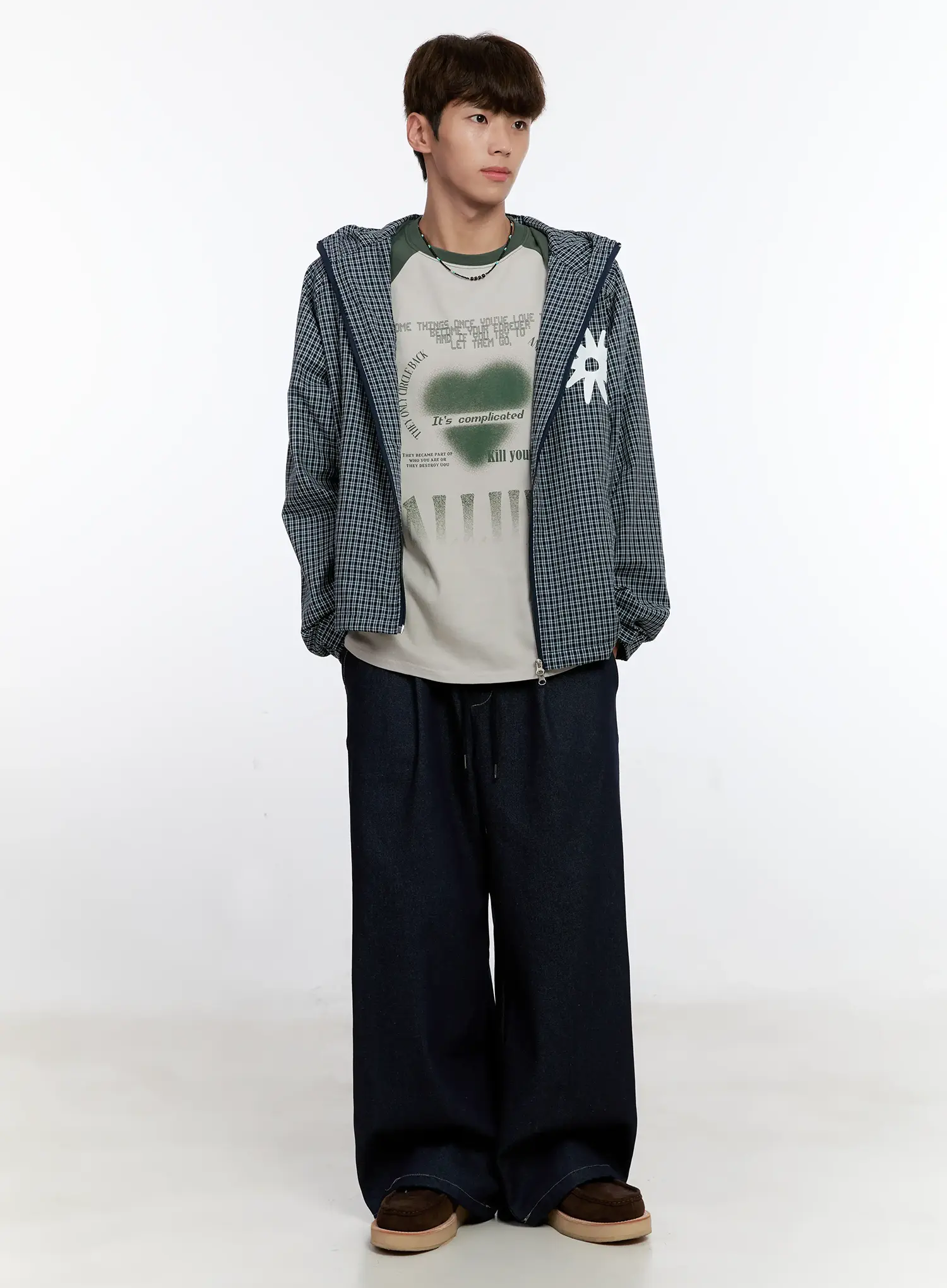 Men's Checkered Windbreaker Jacket IS529 - Image 7