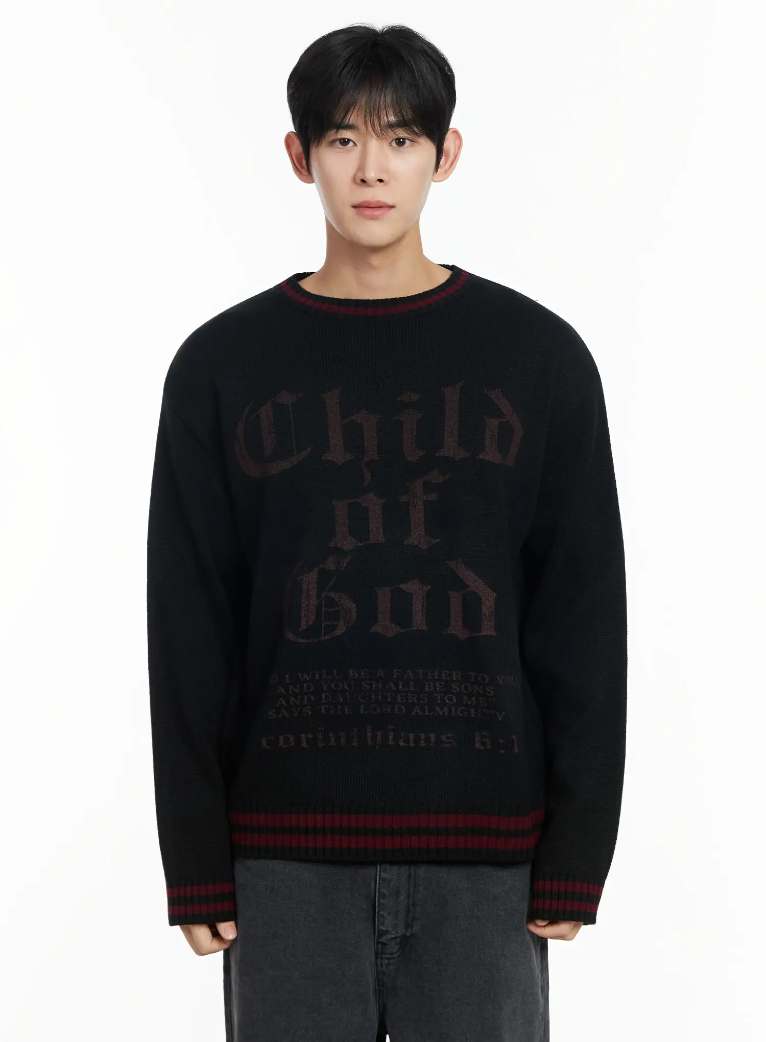 Men's Child of God Graphic Knit Sweater IF517 - Image 10