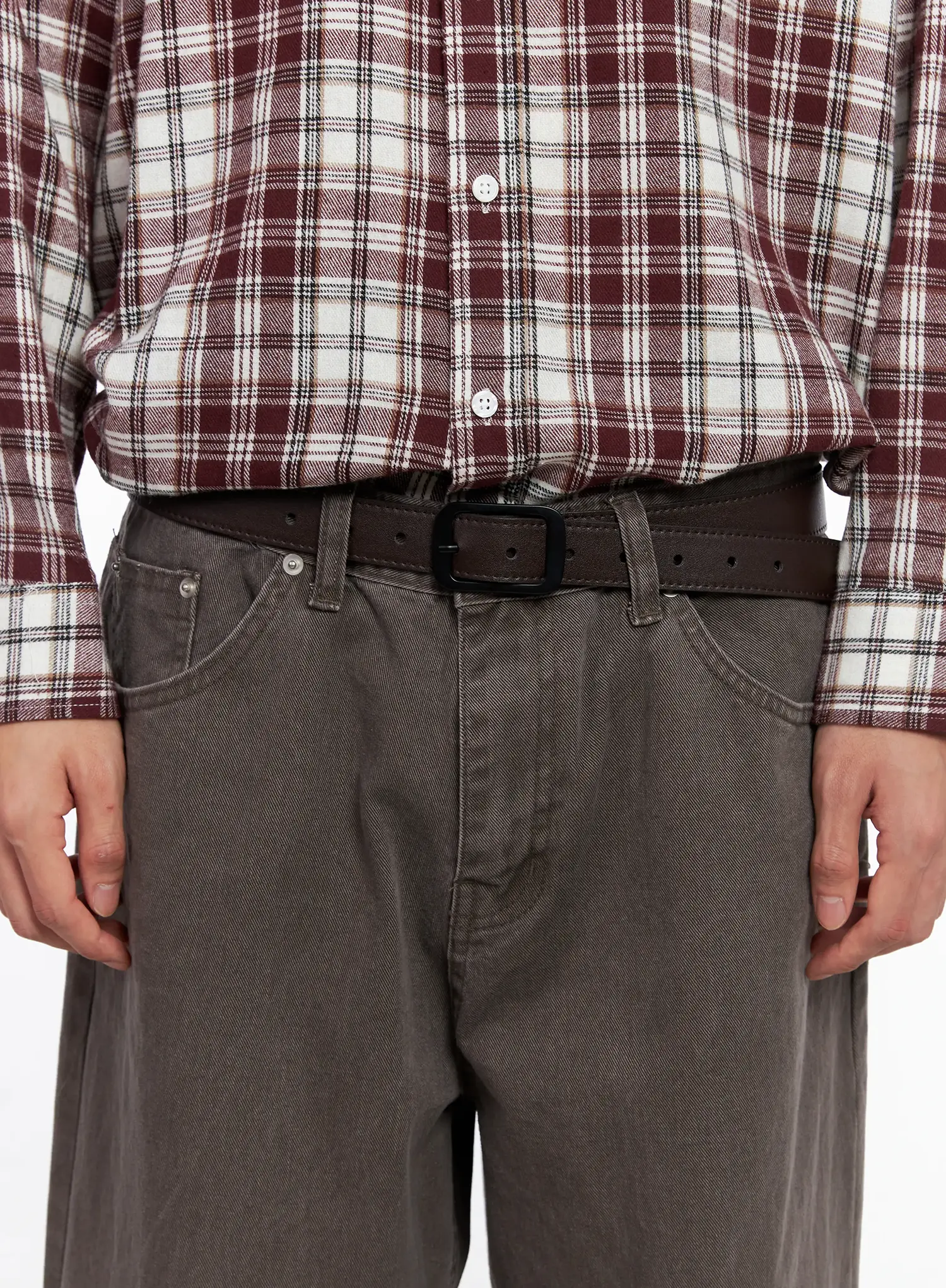 Men's Classic Black Buckle Belt IS519 - Image 6