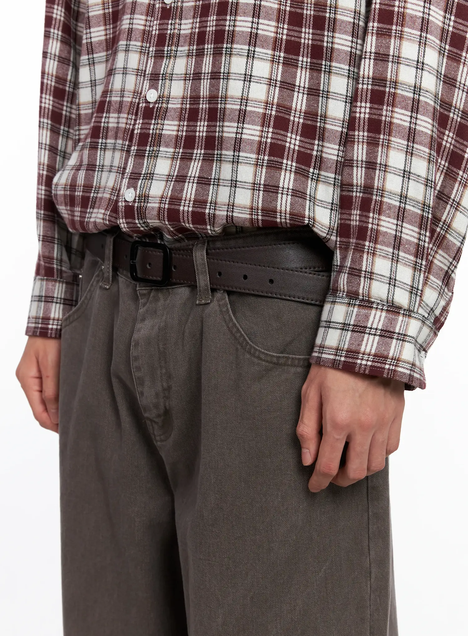 Men's Classic Black Buckle Belt IS519 - Image 7