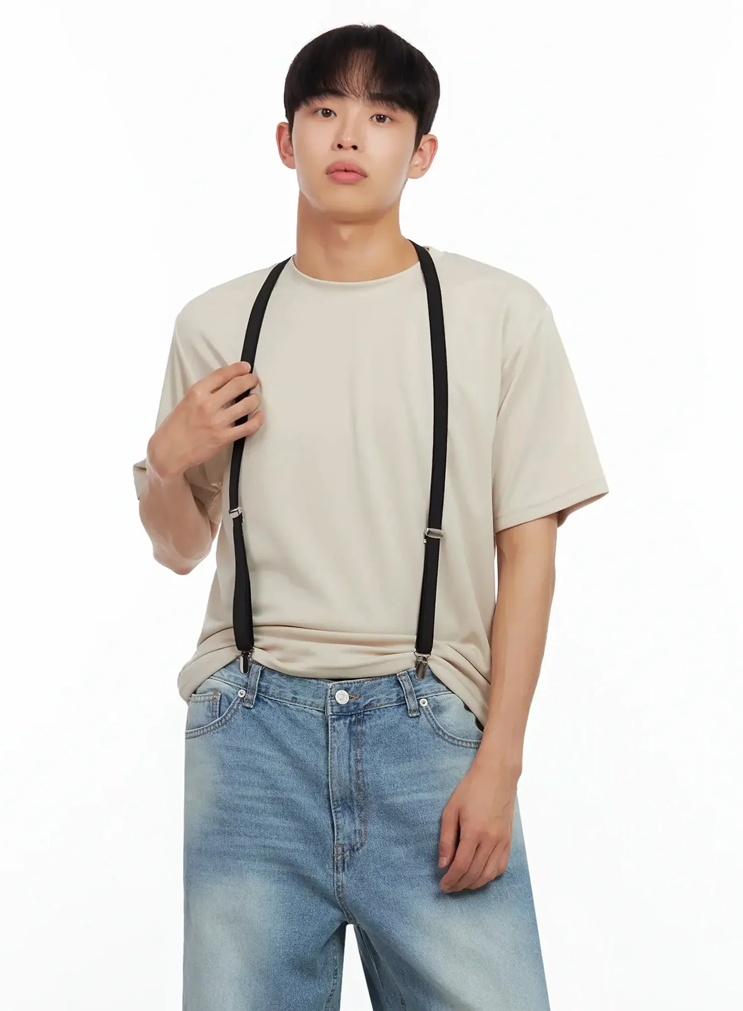 Men's Classic Black Suspenders IL516 - Image 4