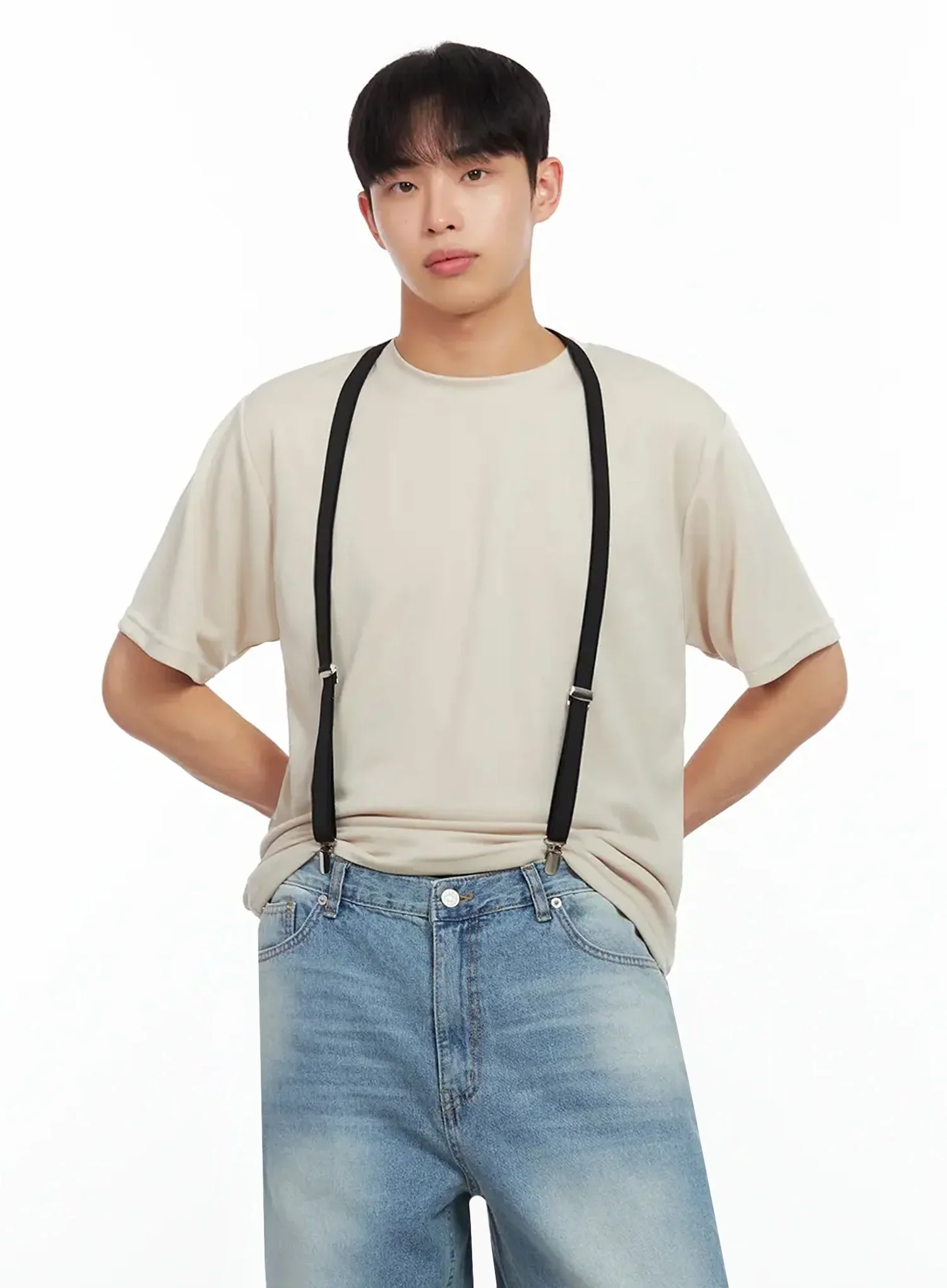 Men's Classic Black Suspenders IL516 - Image 5