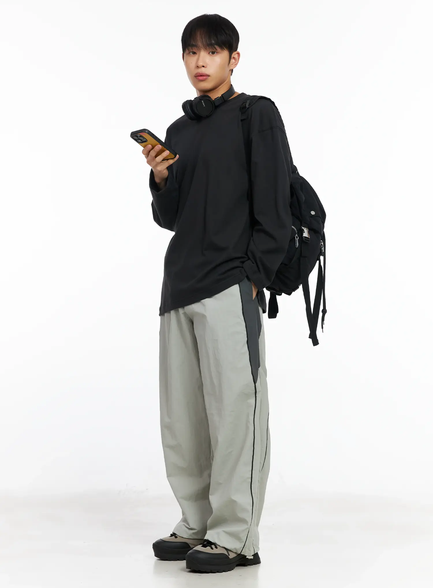 Men's Classic Side Slit Long Sleeve Tee IM511