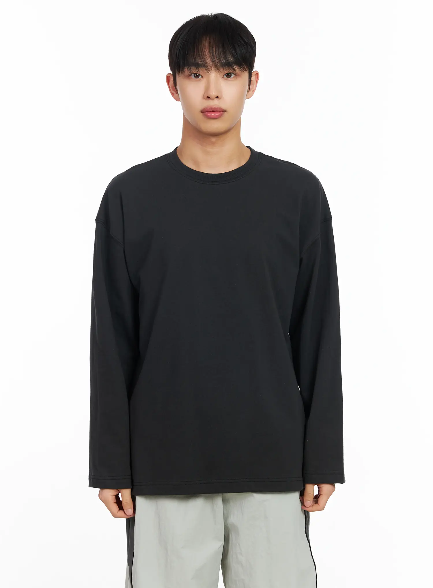 Men's Classic Side Slit Long Sleeve Tee IM511 - Image 14