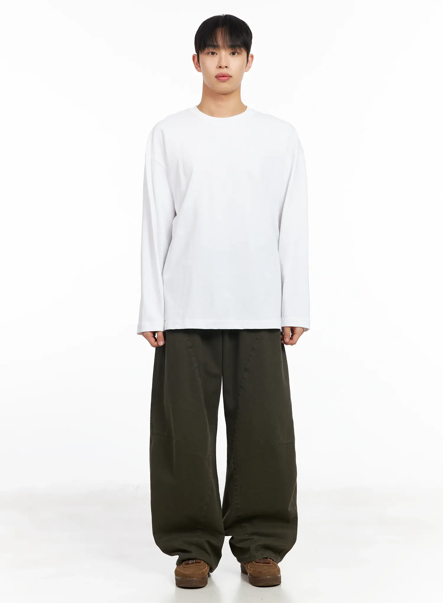 Men's Classic Side Slit Long Sleeve Tee IM511 - Image 4