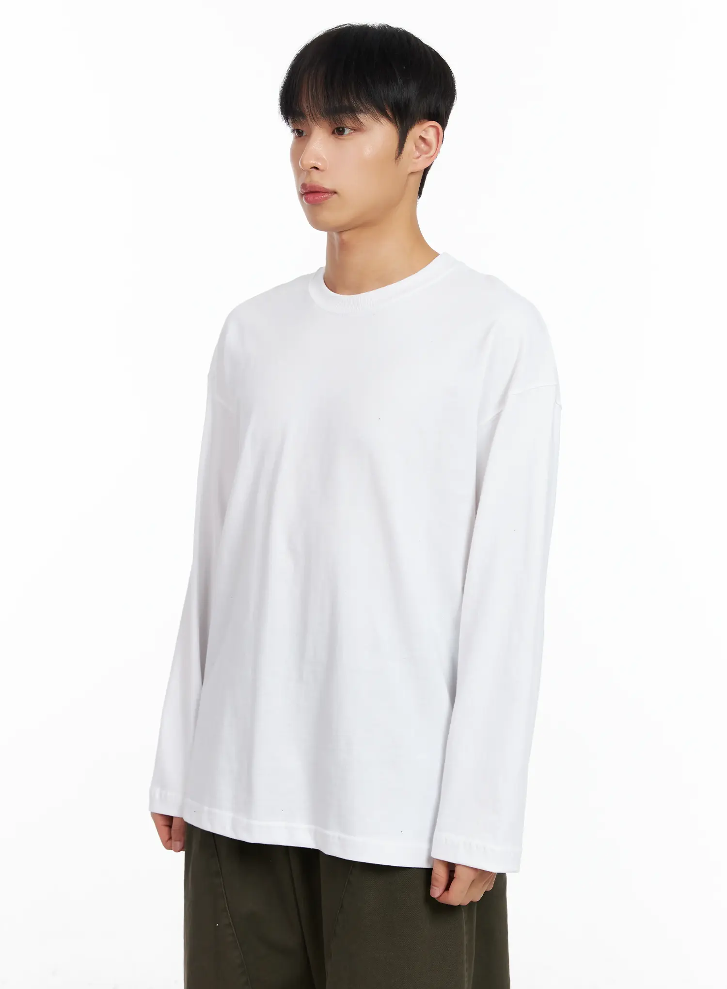 Men's Classic Side Slit Long Sleeve Tee IM511 - Image 5