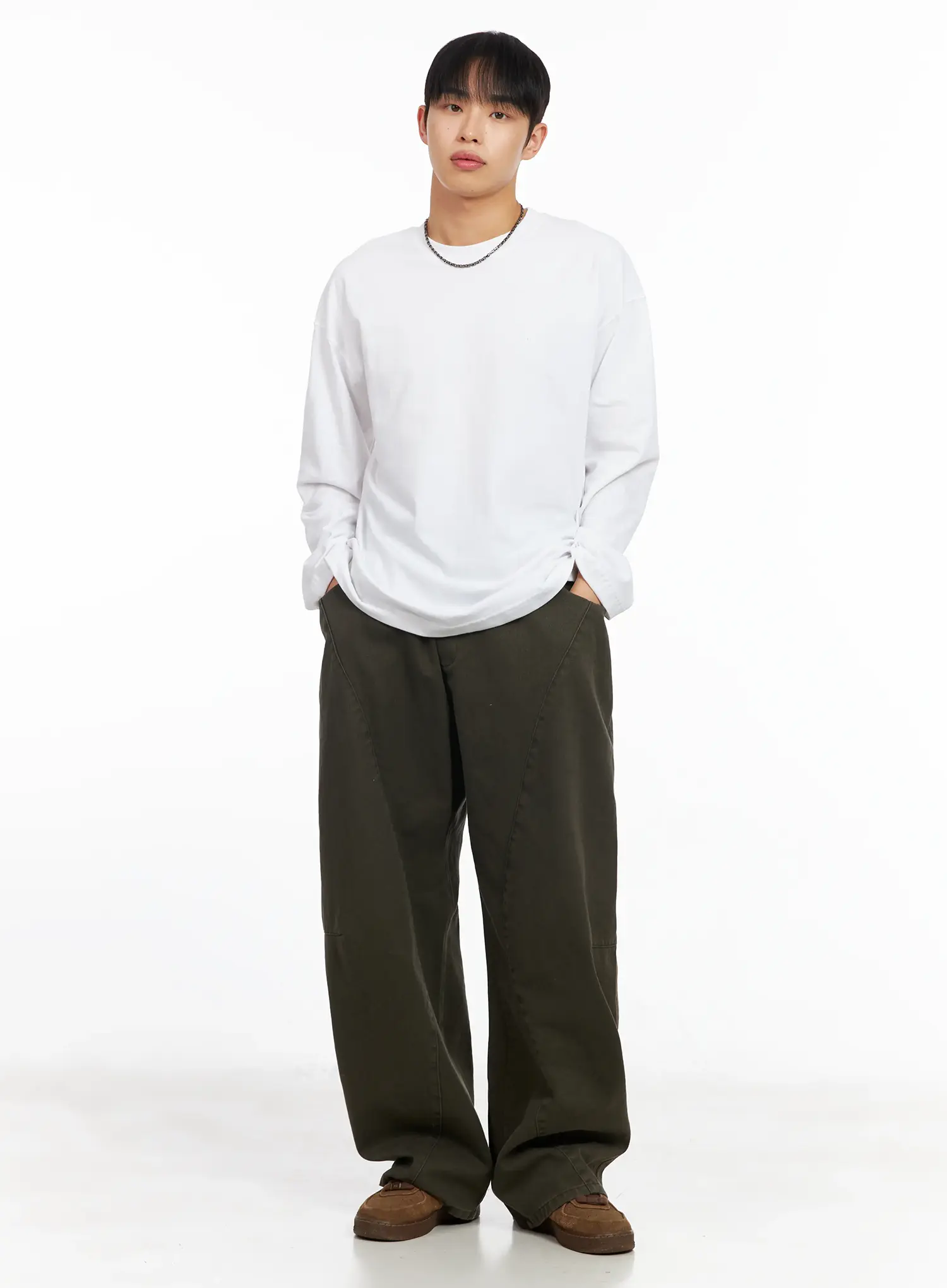 Men's Classic Side Slit Long Sleeve Tee IM511 - Image 8