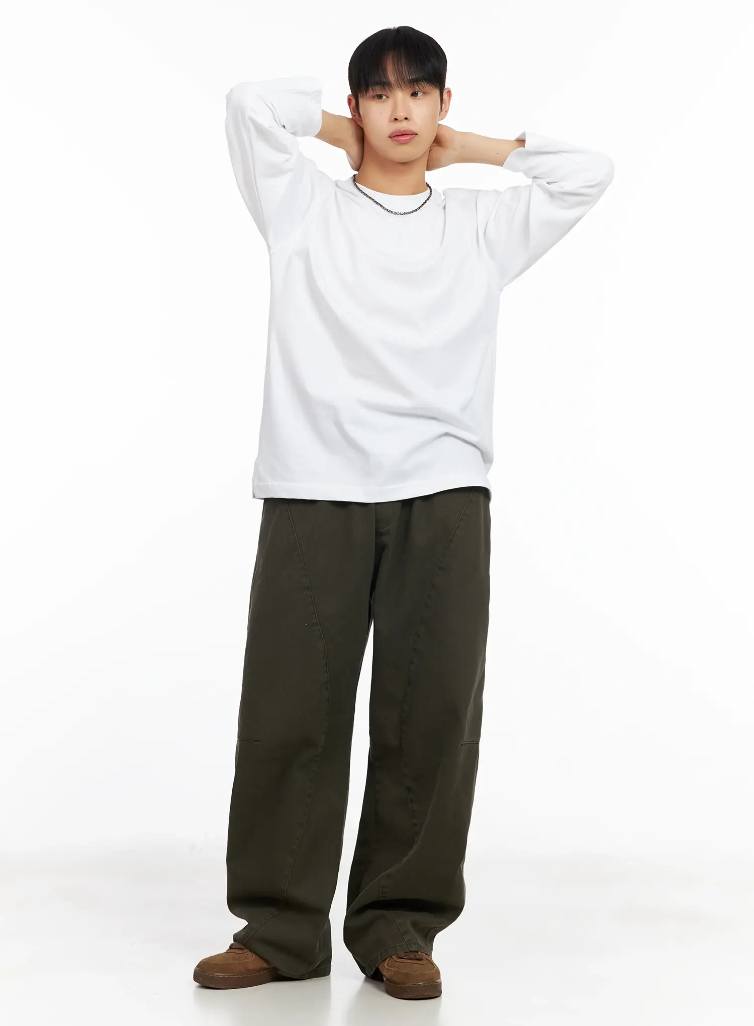 Men's Classic Side Slit Long Sleeve Tee IM511 - Image 9