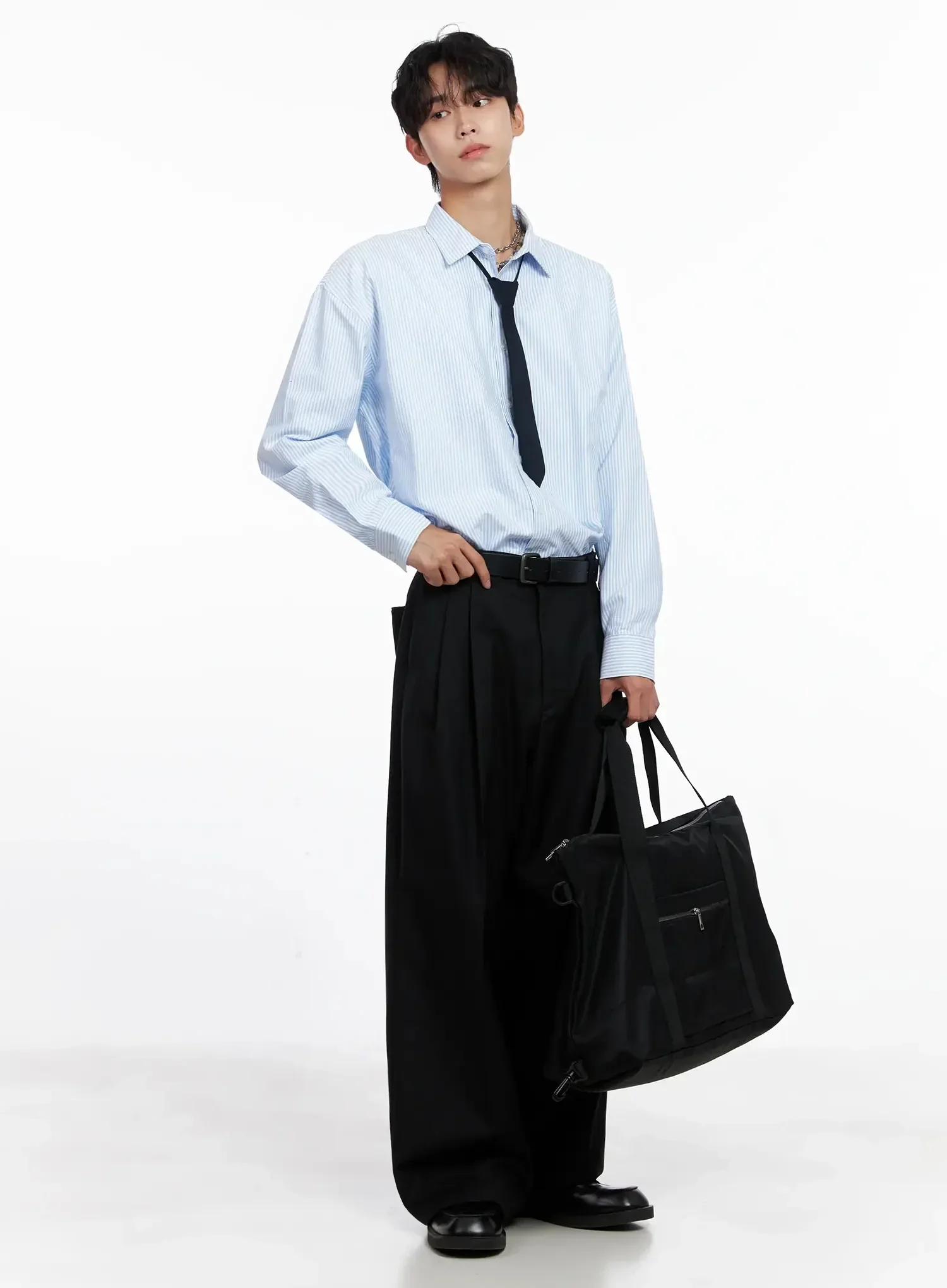 Men's Classic Striped Oxford Shirt IO516 - Image 14