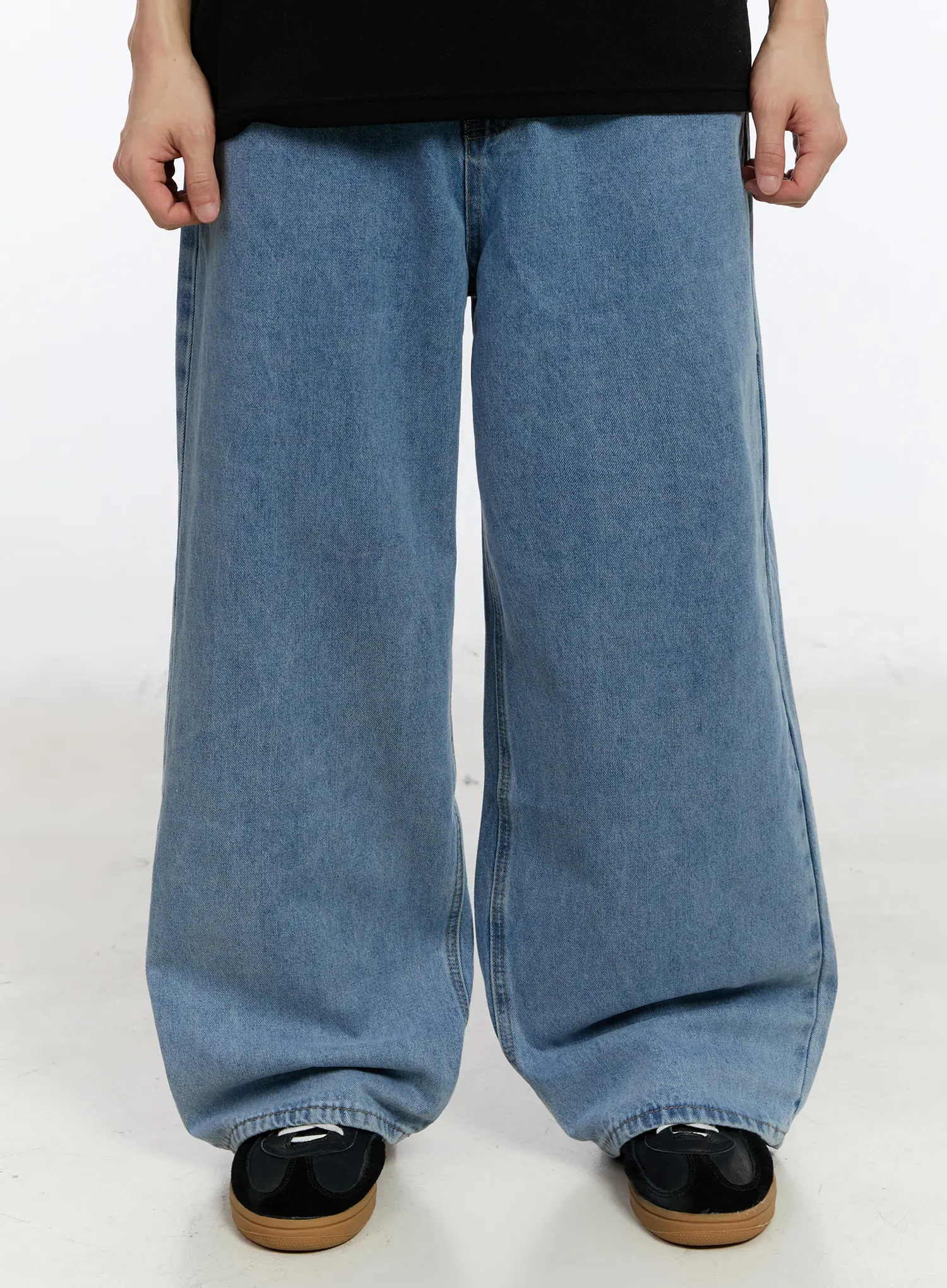 Men's Classic Wide-Leg Baggy Jeans IA508