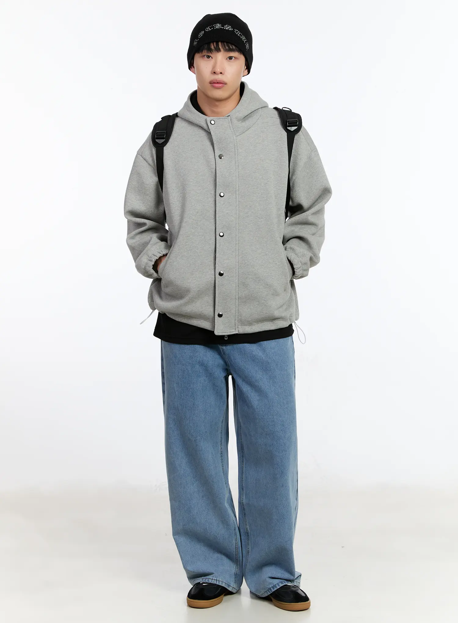 Men's Classic Wide-Leg Baggy Jeans IA508 - Image 2