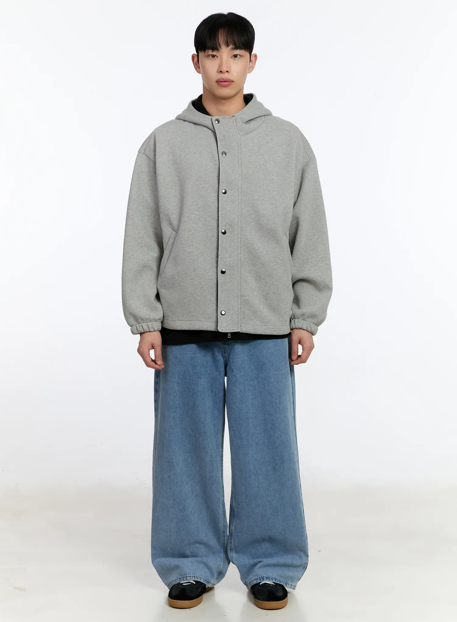 Men's Classic Wide-Leg Baggy Jeans IA508 - Image 3