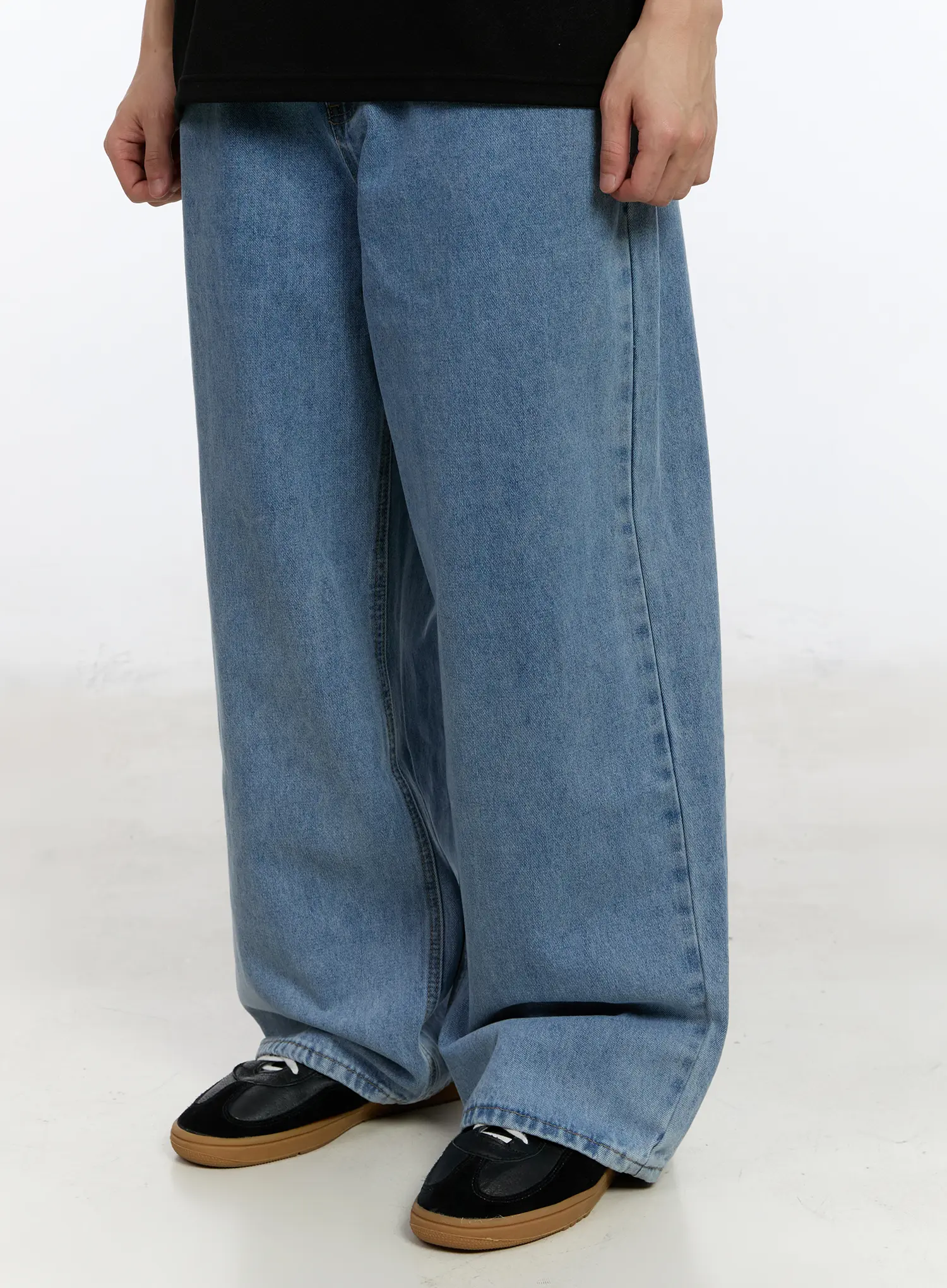 Men's Classic Wide-Leg Baggy Jeans IA508 - Image 4