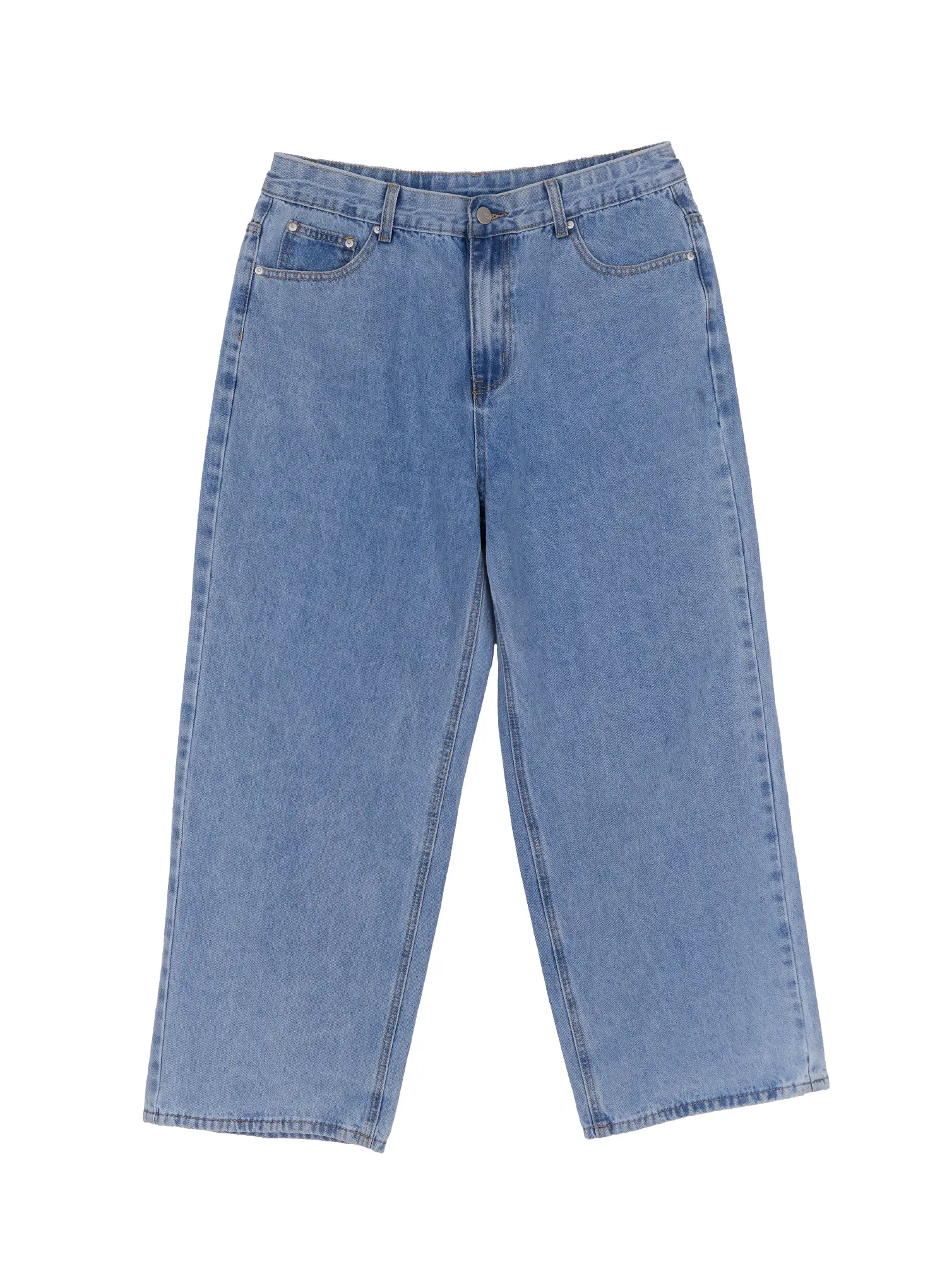 Men's Classic Wide-Leg Baggy Jeans IA508 - Image 9