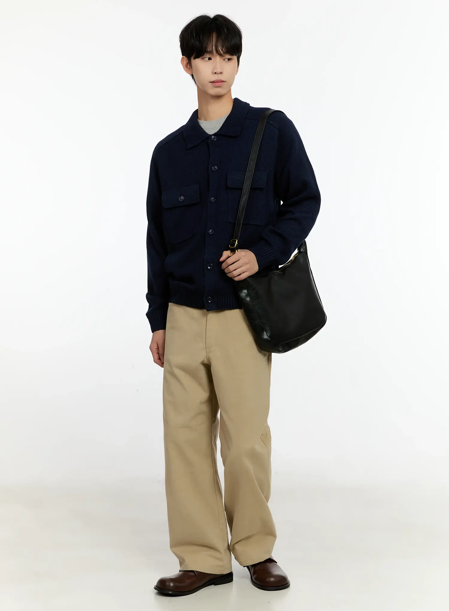 Men's Classic Wide Leg Cotton Pants IN503 - Image 10