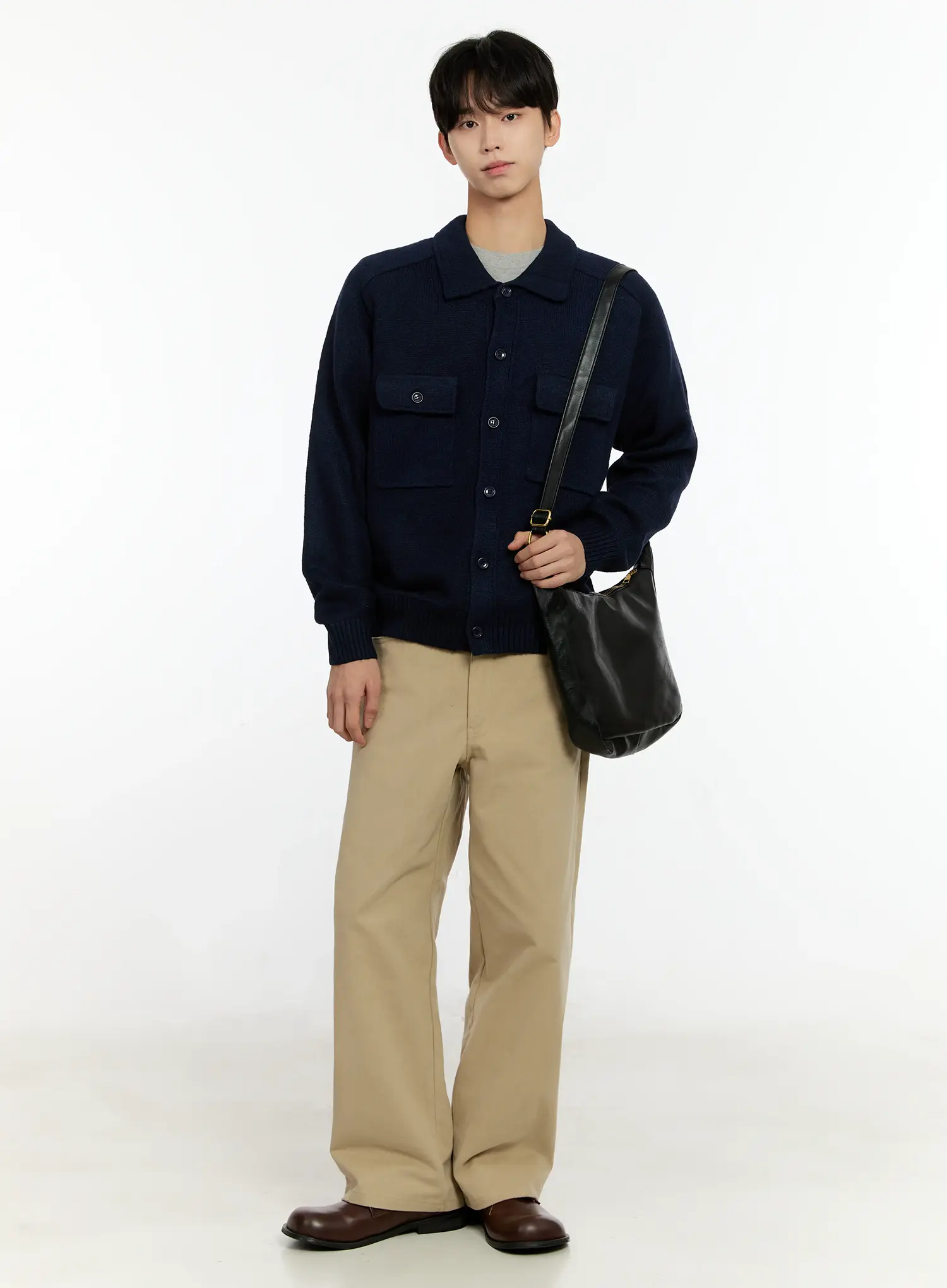 Men's Classic Wide Leg Cotton Pants IN503 - Image 2