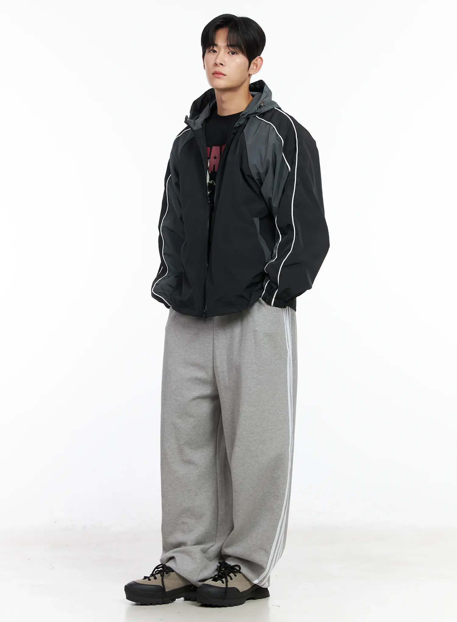 Men's Color Block Hooded Jacket IM523 - Image 8