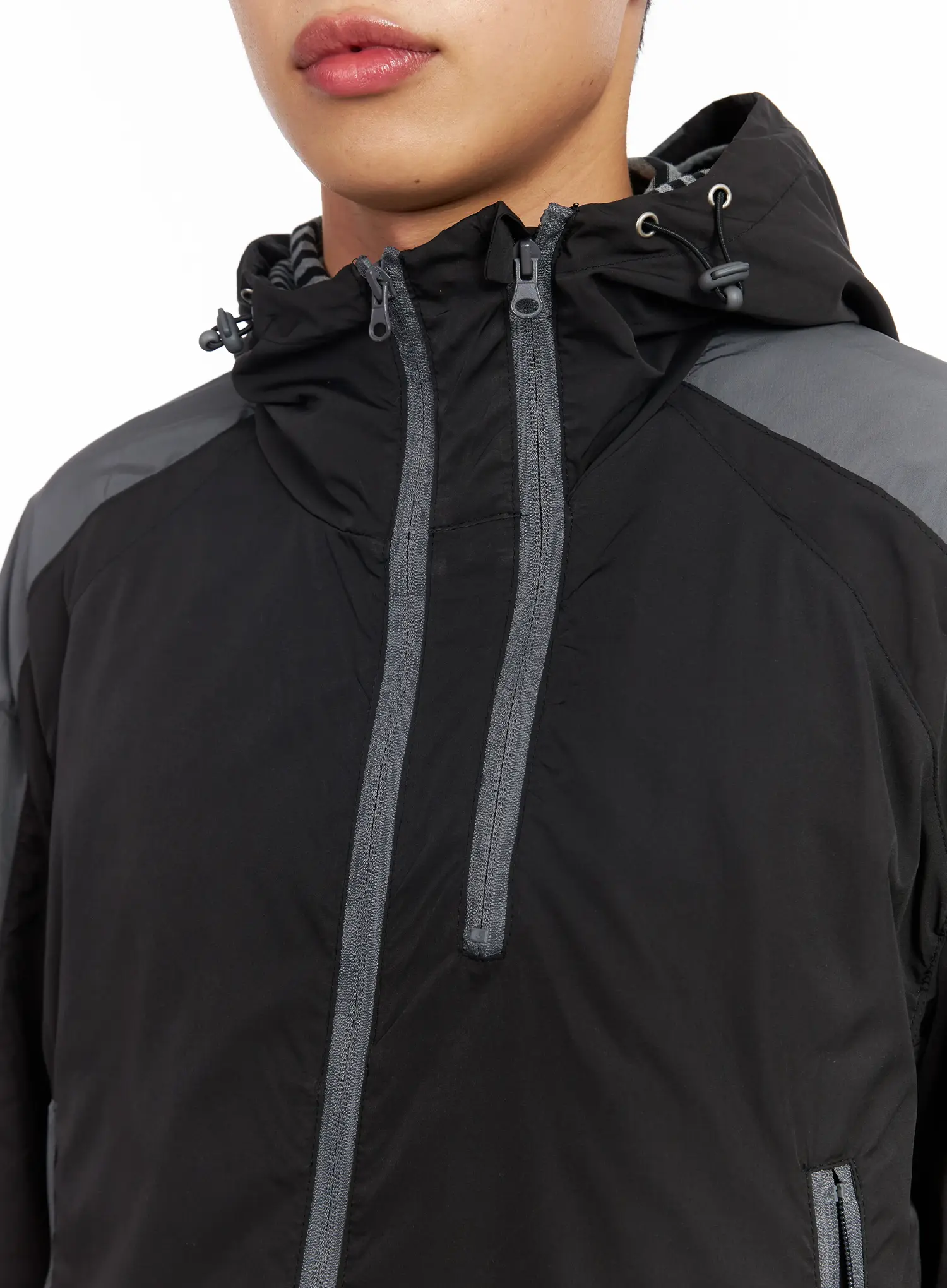 Men's Color Block Hoodie Jacket IM516 - Image 12