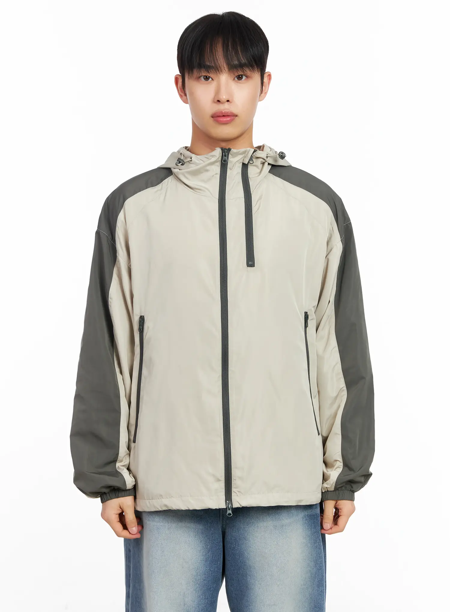 Men's Color Block Hoodie Jacket IM516 - Image 15