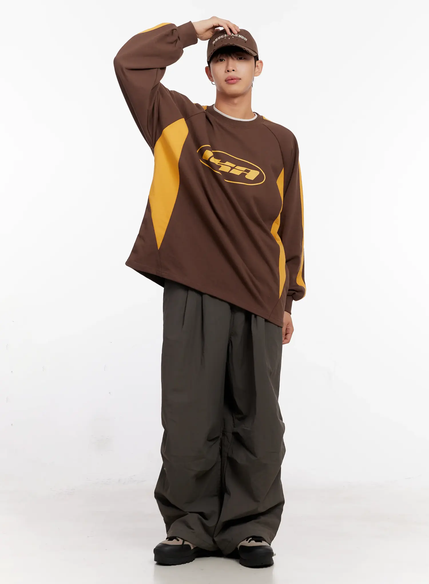 Men's Color Block Raglan Sweatshirt IO523 - Image 10