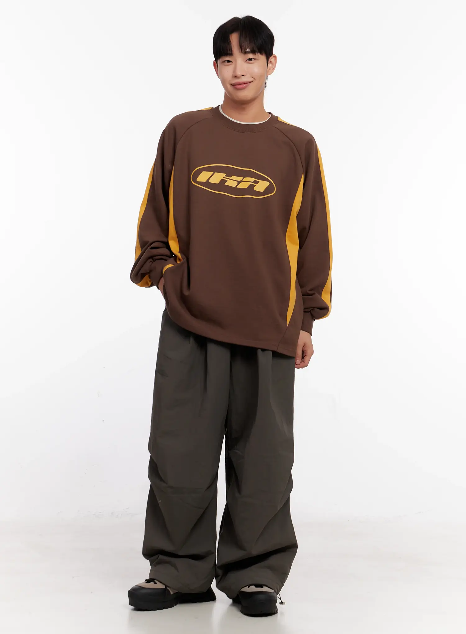 Men's Color Block Raglan Sweatshirt IO523 - Image 8