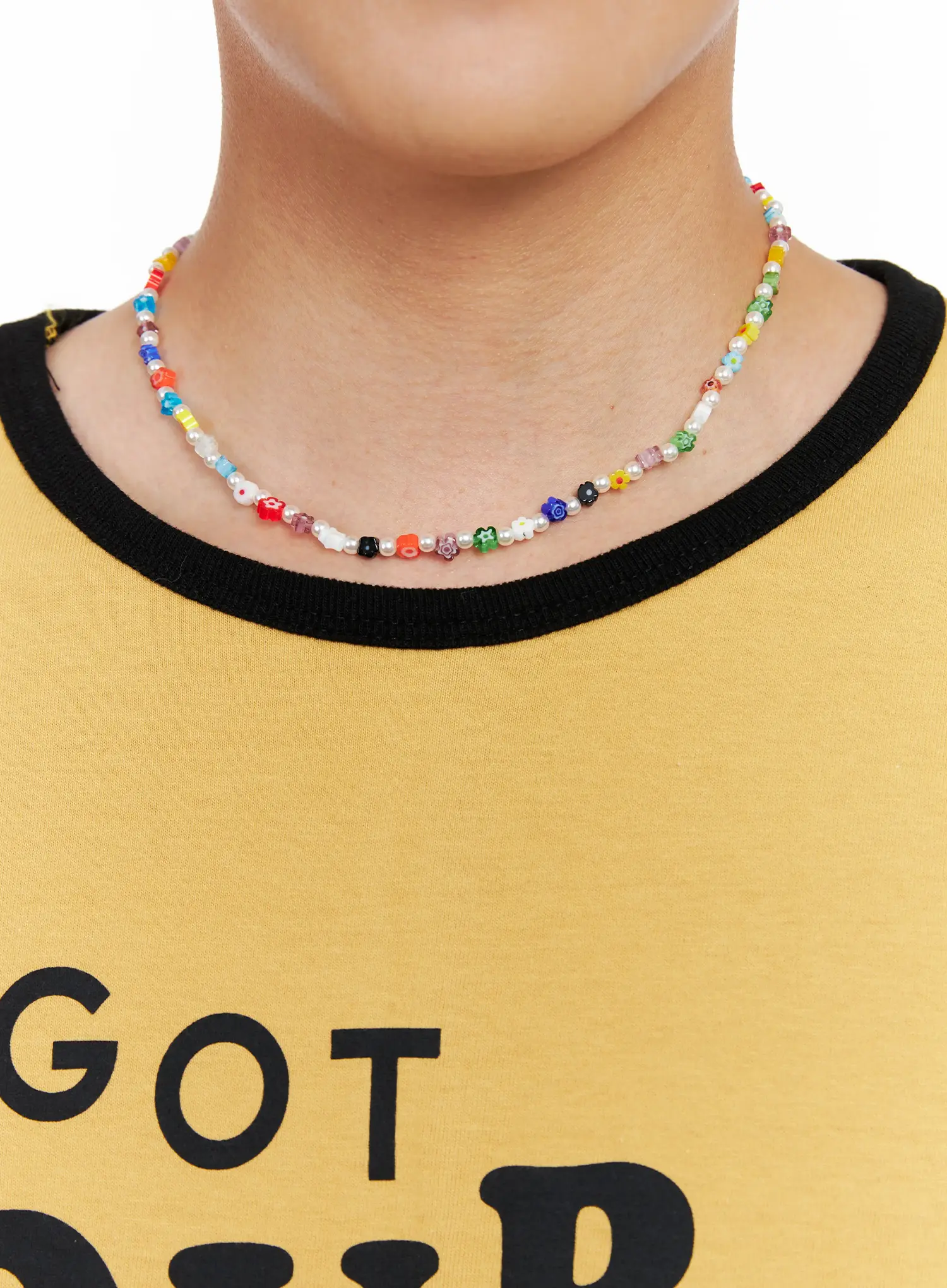 Men's Colorful Beaded Necklace IG508 - Image 2