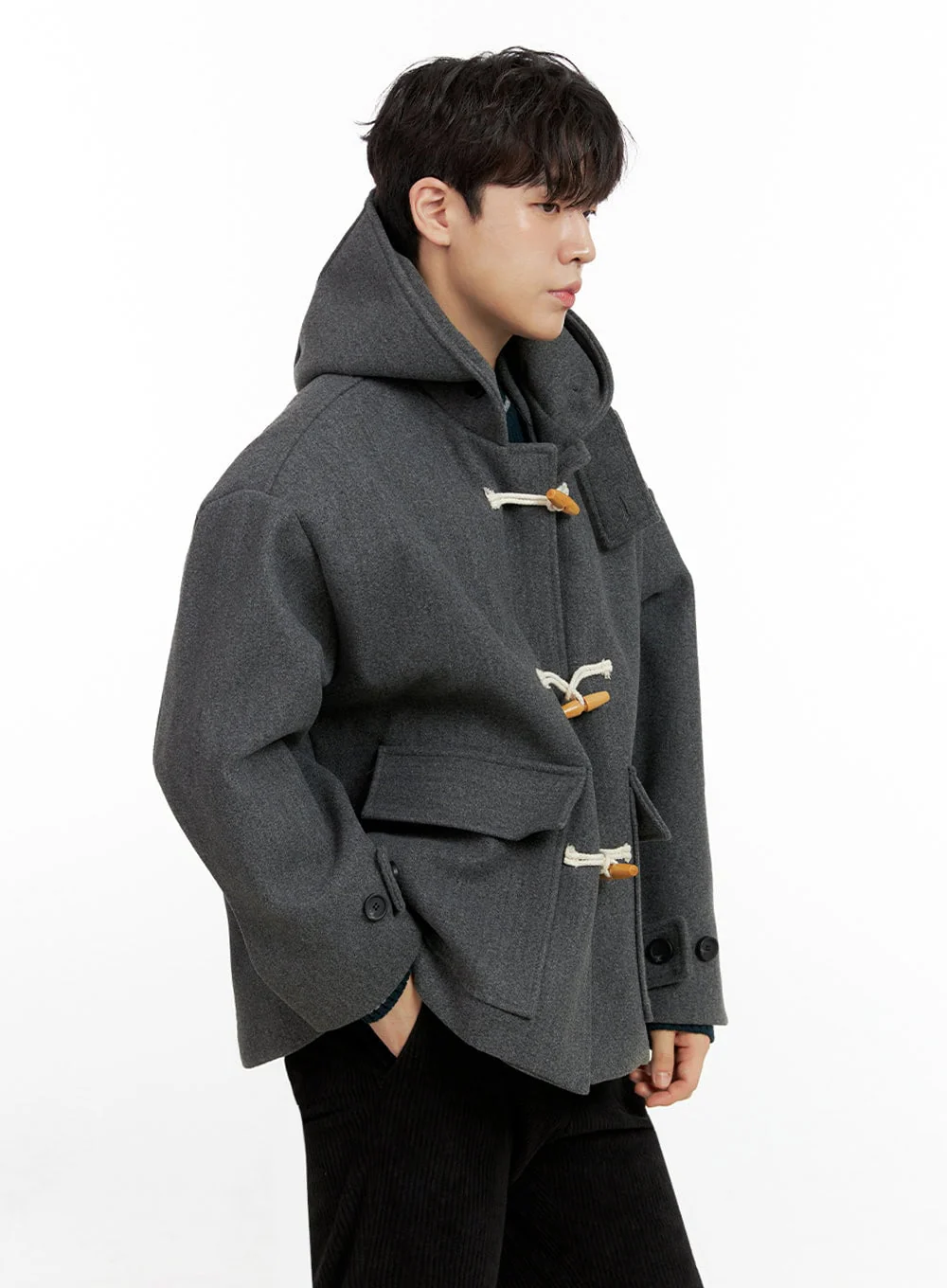 Men's ComfyChill Polyester Hoodie Coat IN422 - Image 2