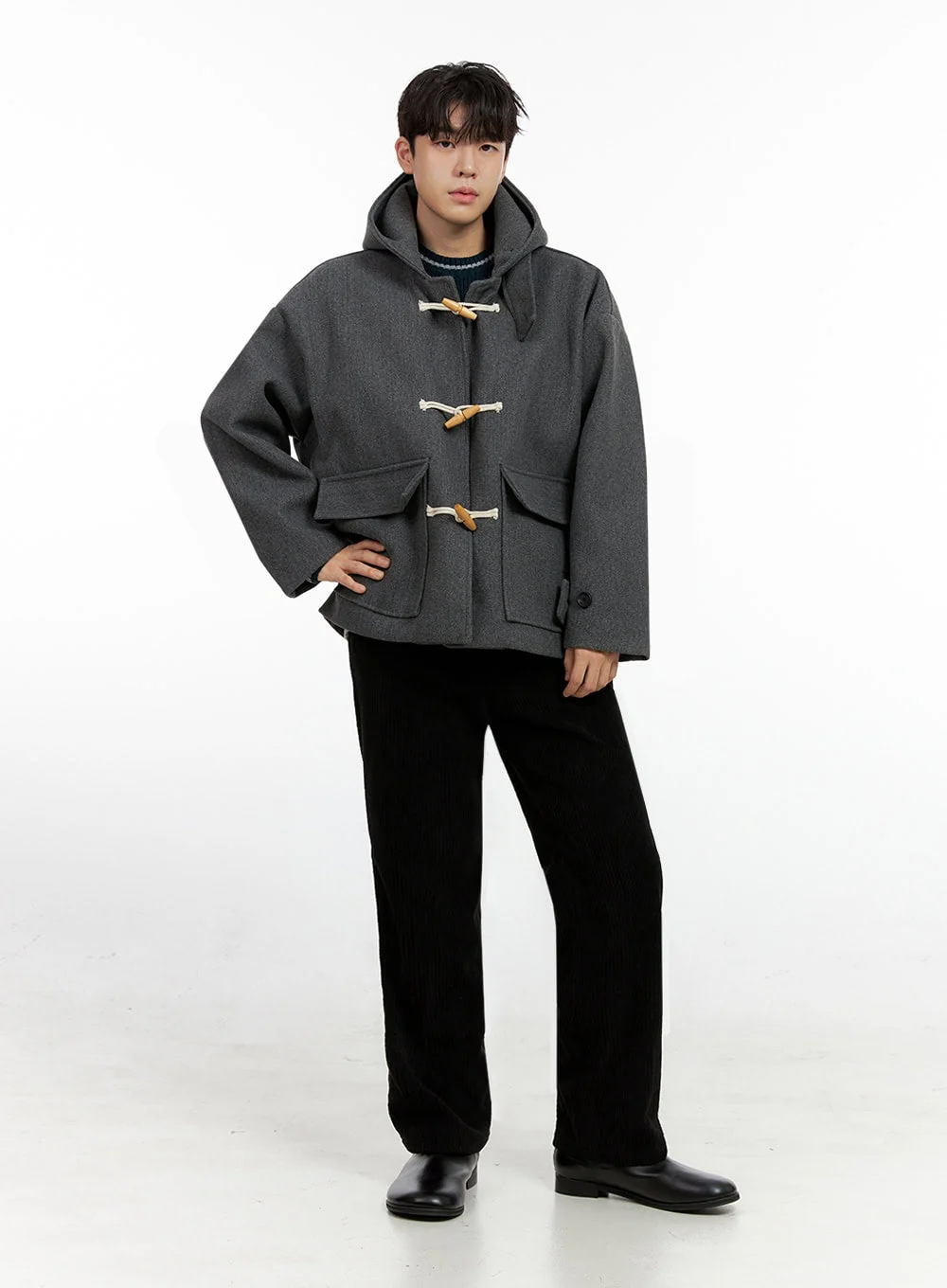 Men's ComfyChill Polyester Hoodie Coat IN422 - Image 3