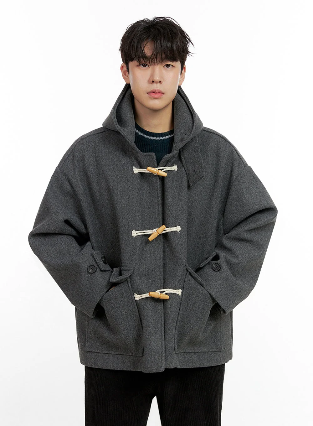Men's ComfyChill Polyester Hoodie Coat IN422 - Image 4