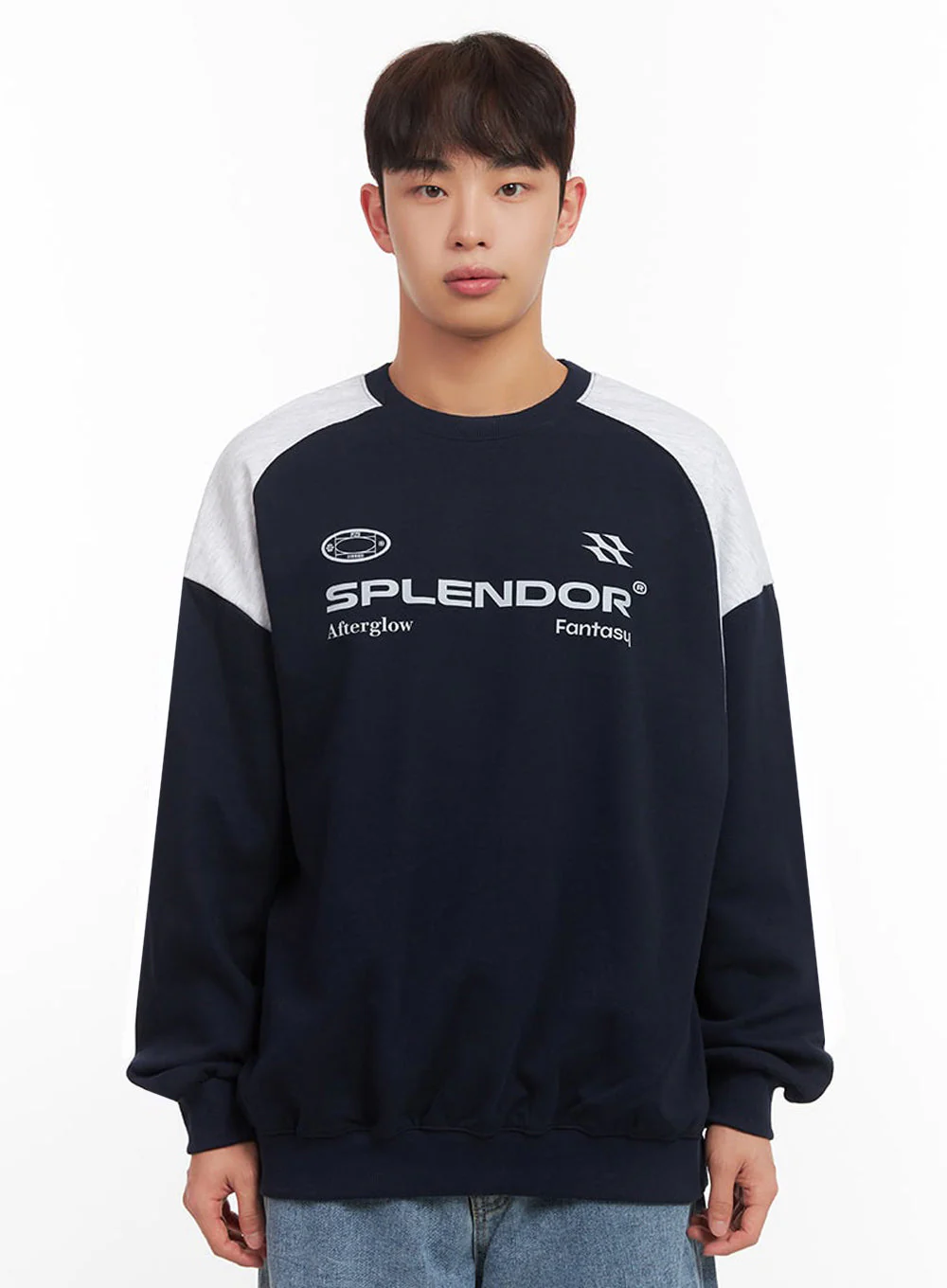 Men's Contrast Graphic Sweatshirt IF517 - Image 10