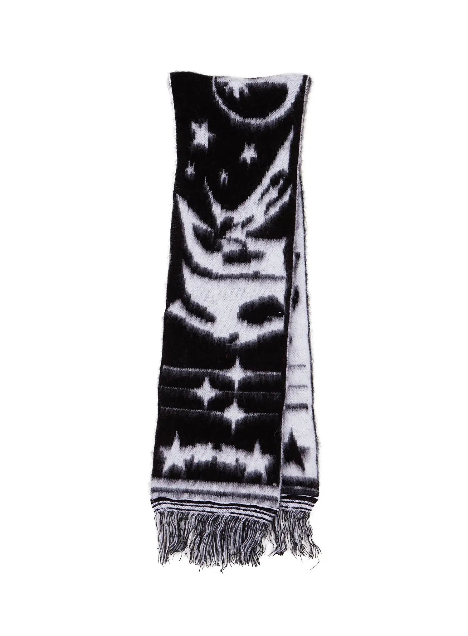 Men's Contrast Star Graphic Scarf IJ512 - Image 8