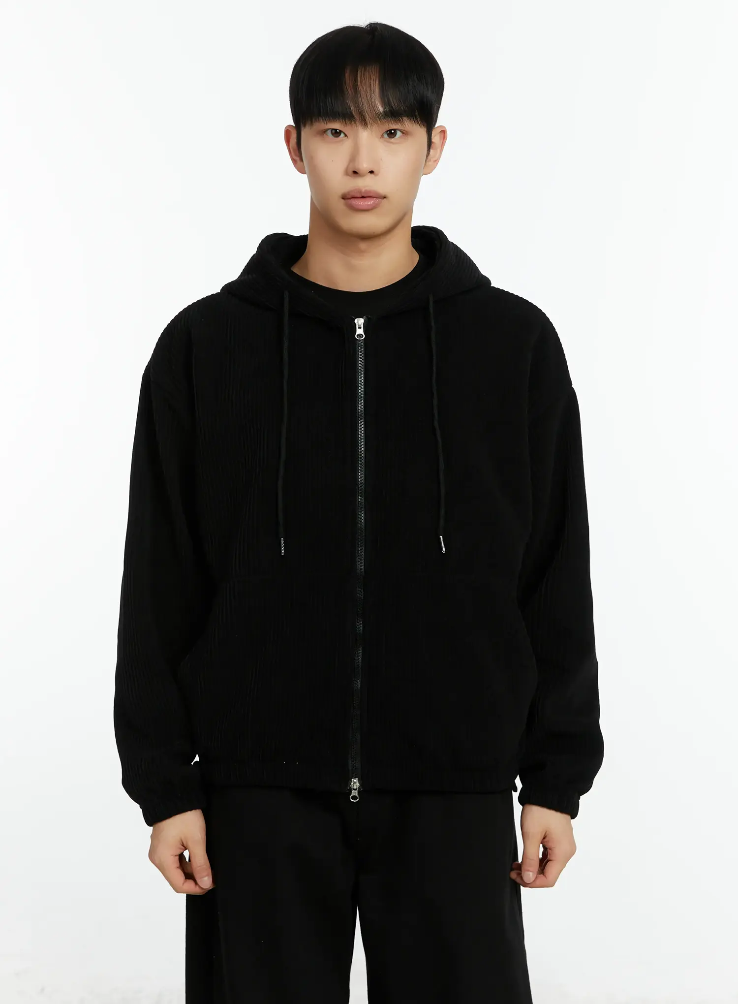Men's Corduroy Two-Way Zip-Up Hoodie IF510 - Image 15