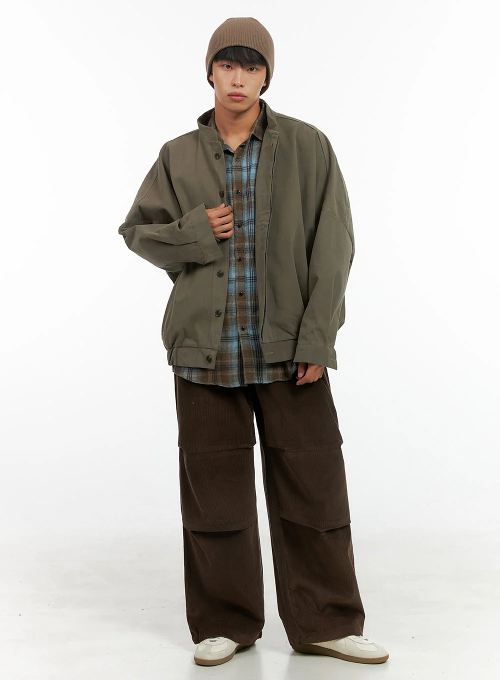 Men's Cotton Buttoned Cargo Jacket IS419 - Image 2