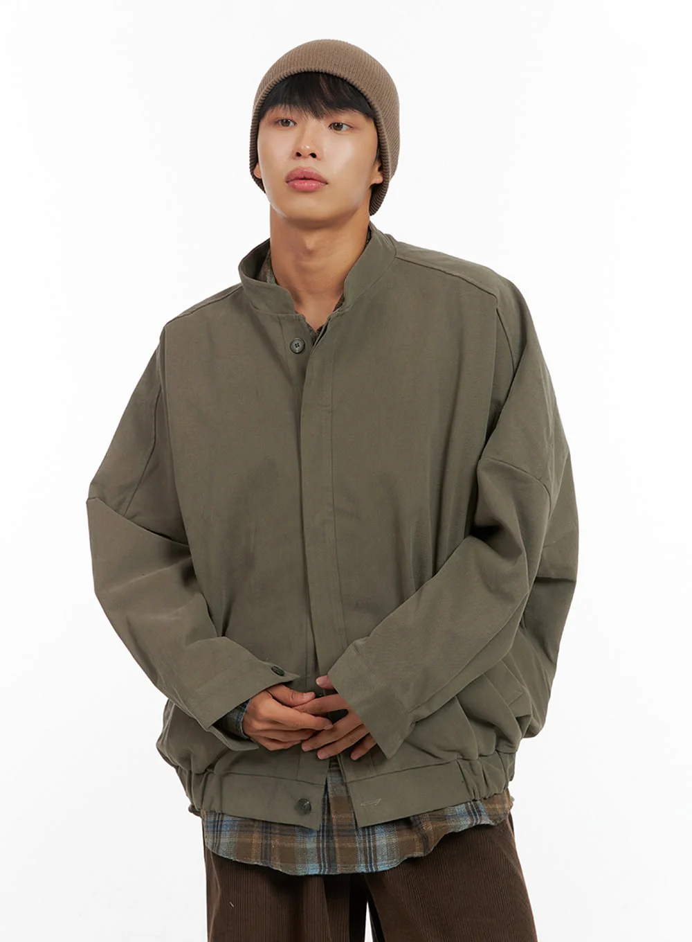 Men's Cotton Buttoned Cargo Jacket IS419 - Image 3