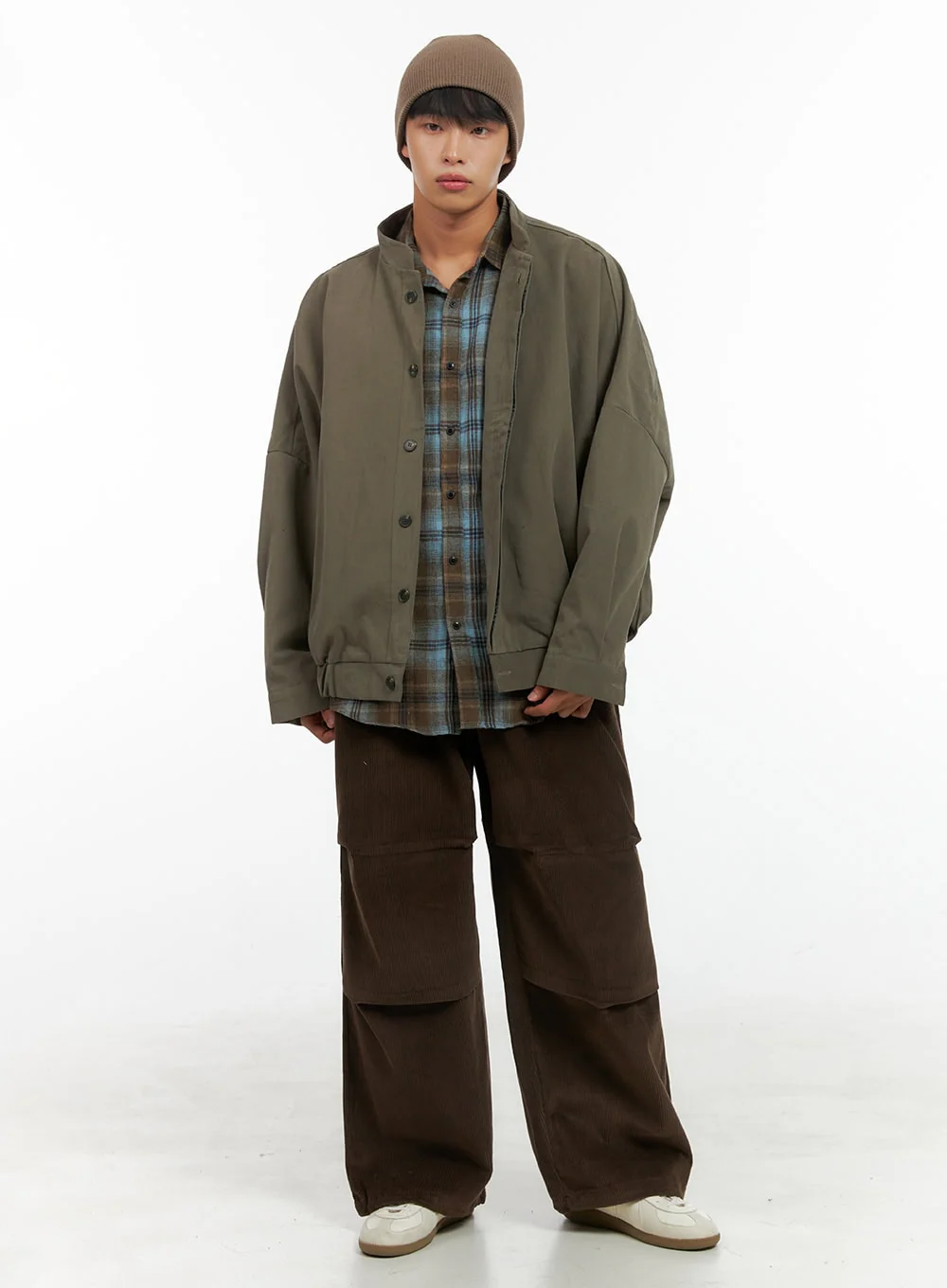 Men's Cotton Buttoned Cargo Jacket IS419 - Image 6
