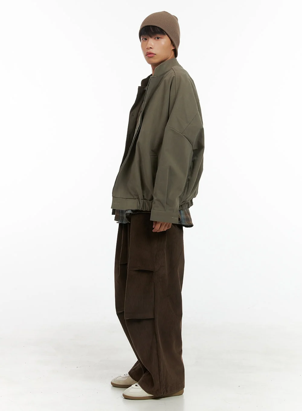 Men's Cotton Buttoned Cargo Jacket IS419 - Image 7